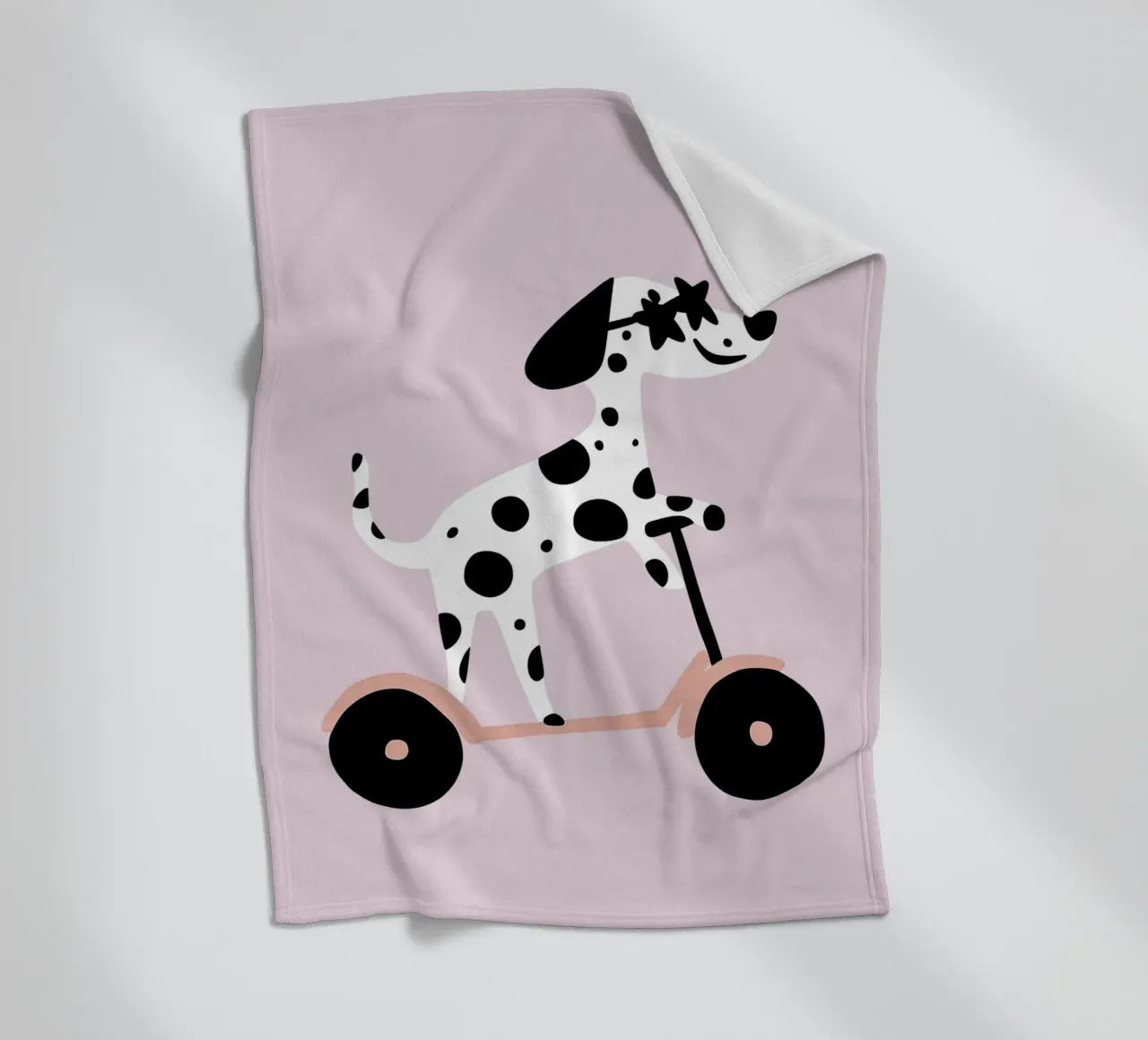 Dalmata su scooter coperta in pile da Little Lola