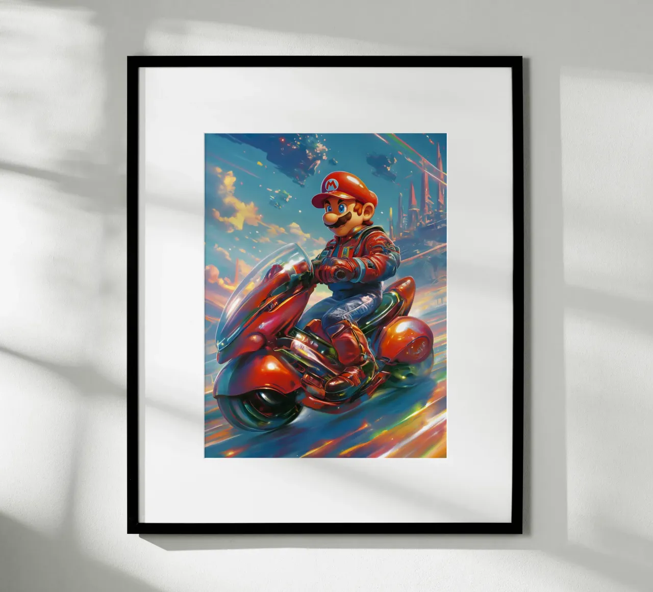 Super Mario Kart poster con telaio in alluminio da Fleur de Lys