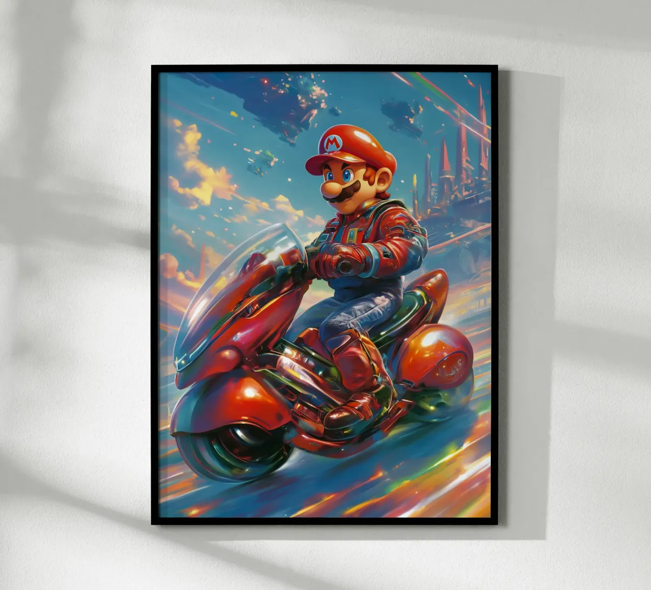 Super Mario Kart poster con telaio in alluminio da Fleur de Lys