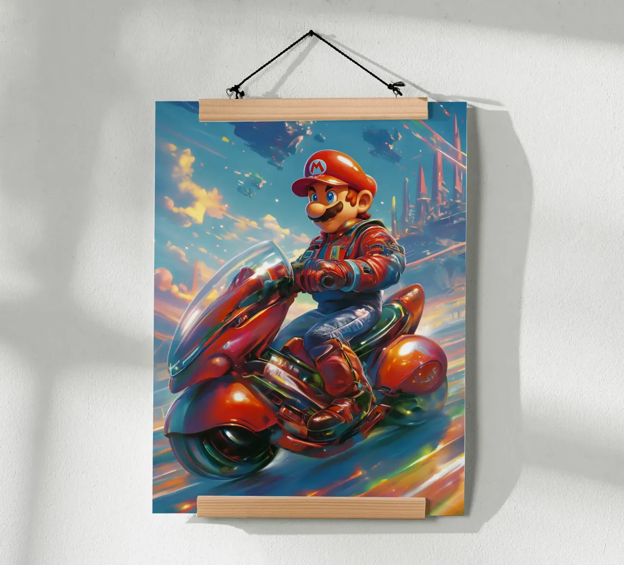 Super Mario Kart poster con telaio in alluminio da Fleur de Lys