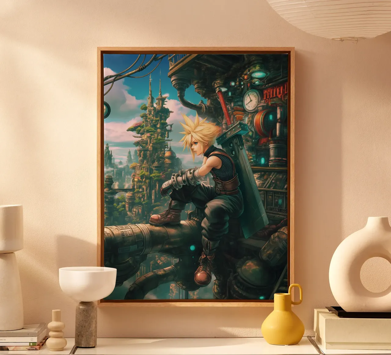 Final Fantasy canvas met Baklijst van Fleur de Lys