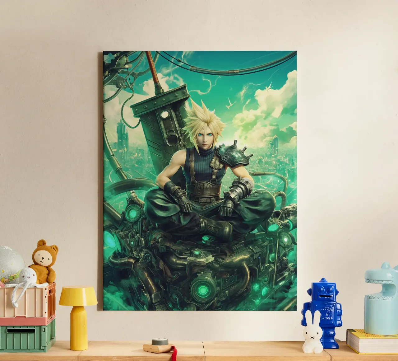 Final Fantasy canvas met Baklijst van Fleur de Lys