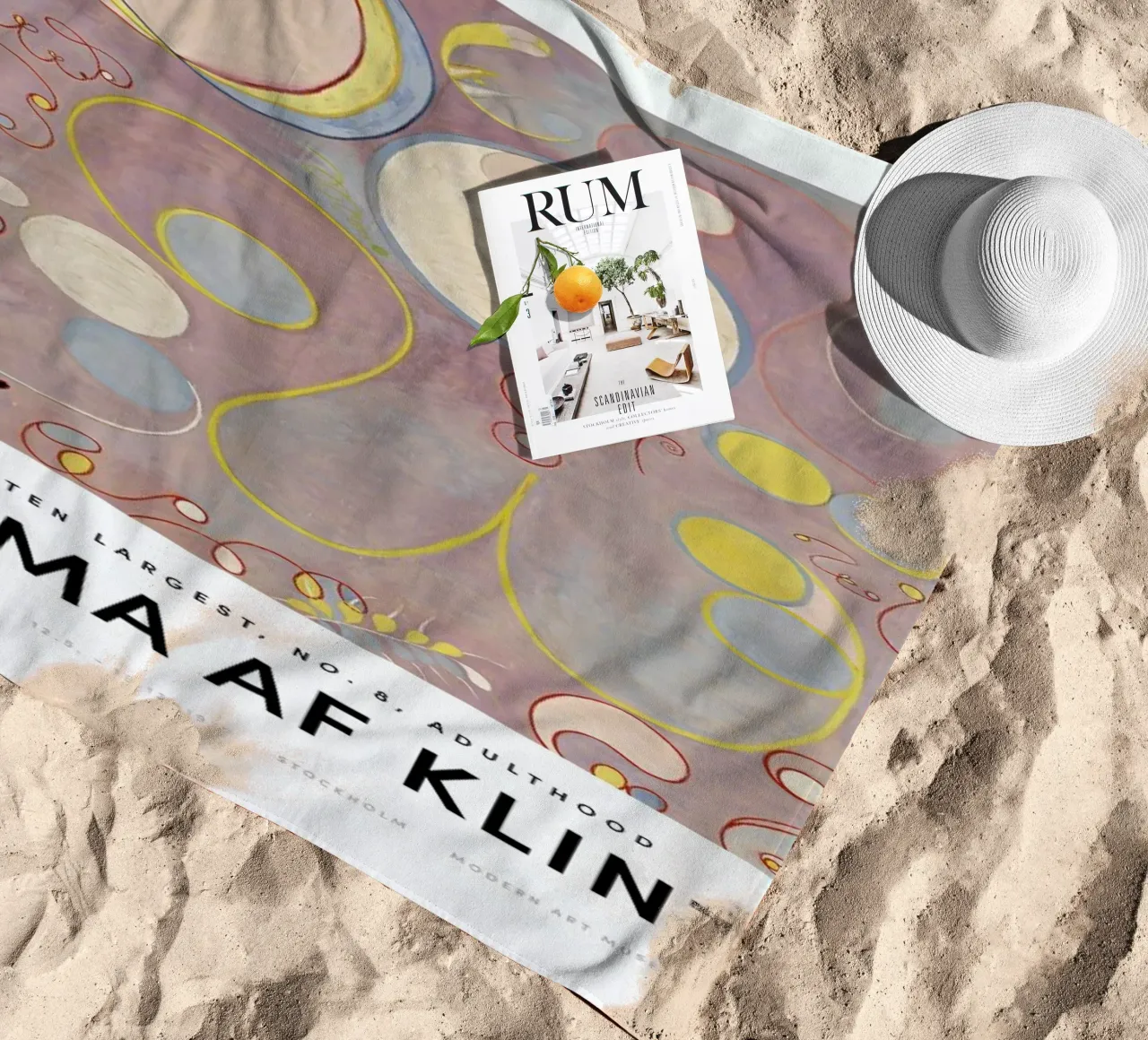 Hilma af Klint - The Ten Largest, No. 8 II beach towel by Vintage by JUNIQE