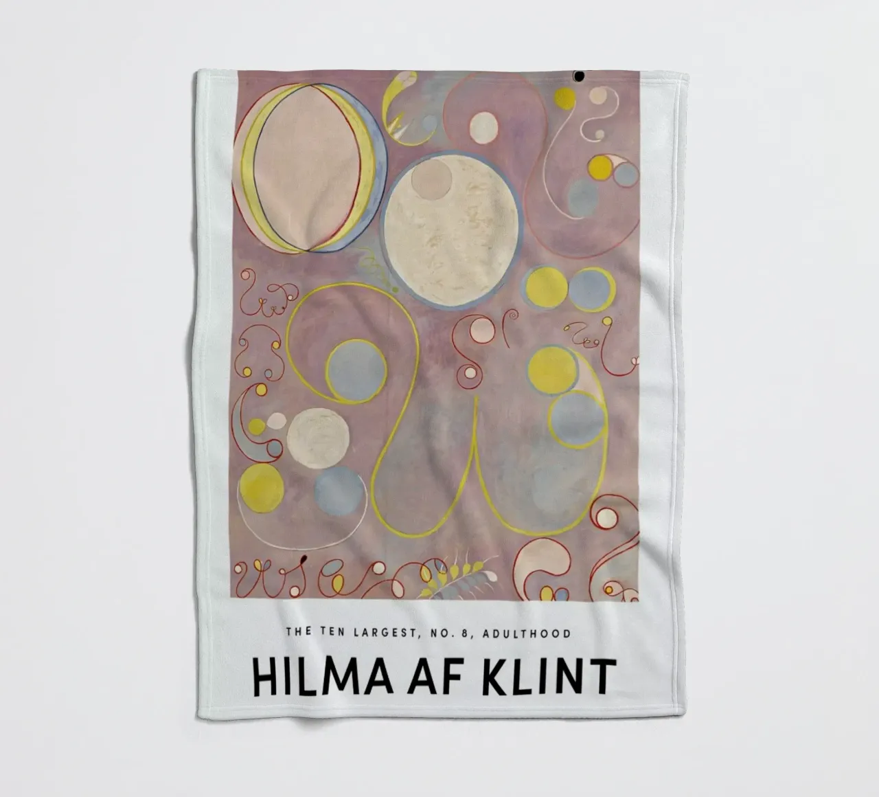 Hilma af Klint - The Ten Largest, No. 8 II manta de franela de Vintage by JUNIQE