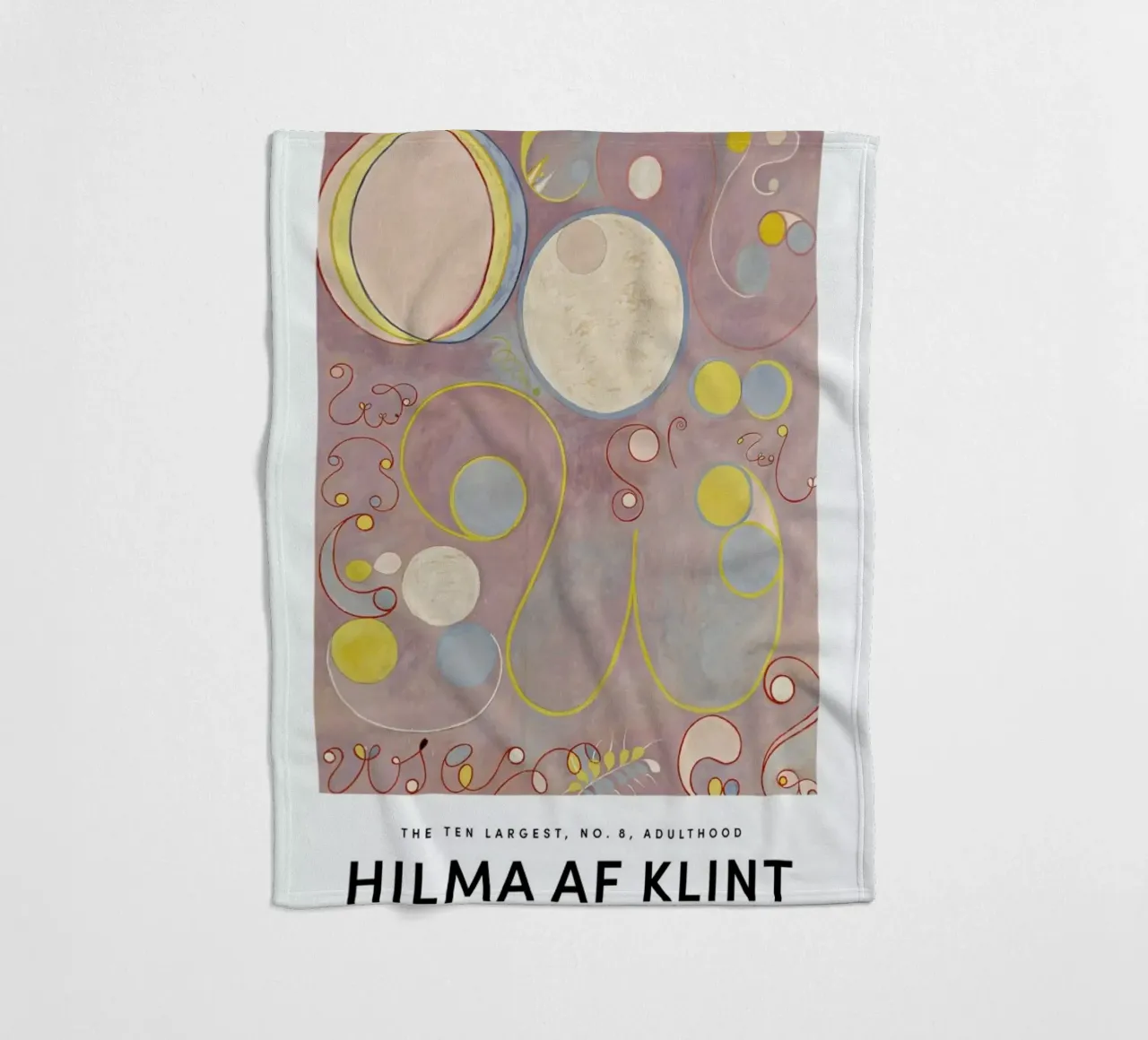 Hilma af Klint - The Ten Largest, No. 8 II manta de franela de Vintage by JUNIQE