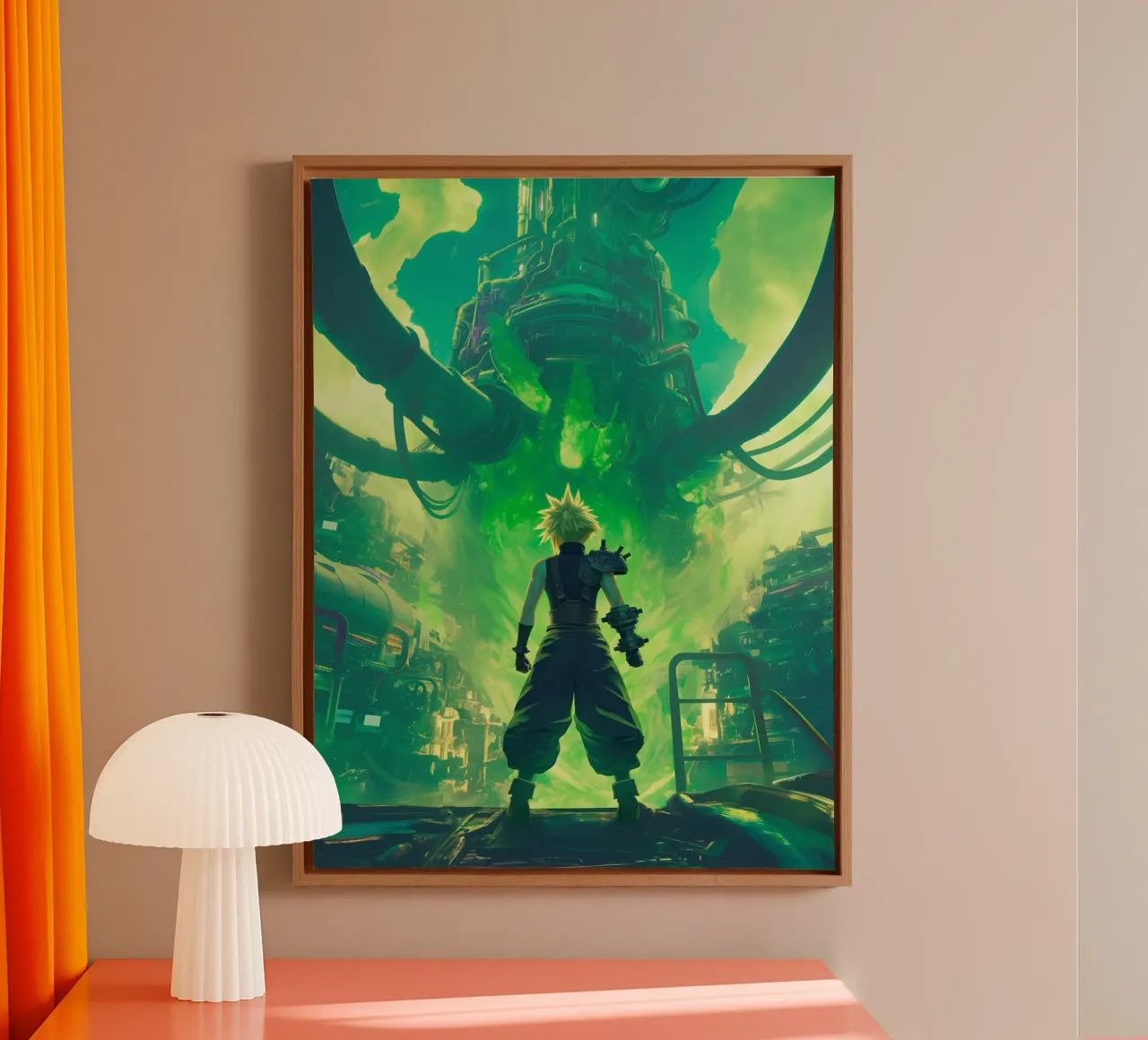 Final Fantasy canvas met Baklijst van Fleur de Lys