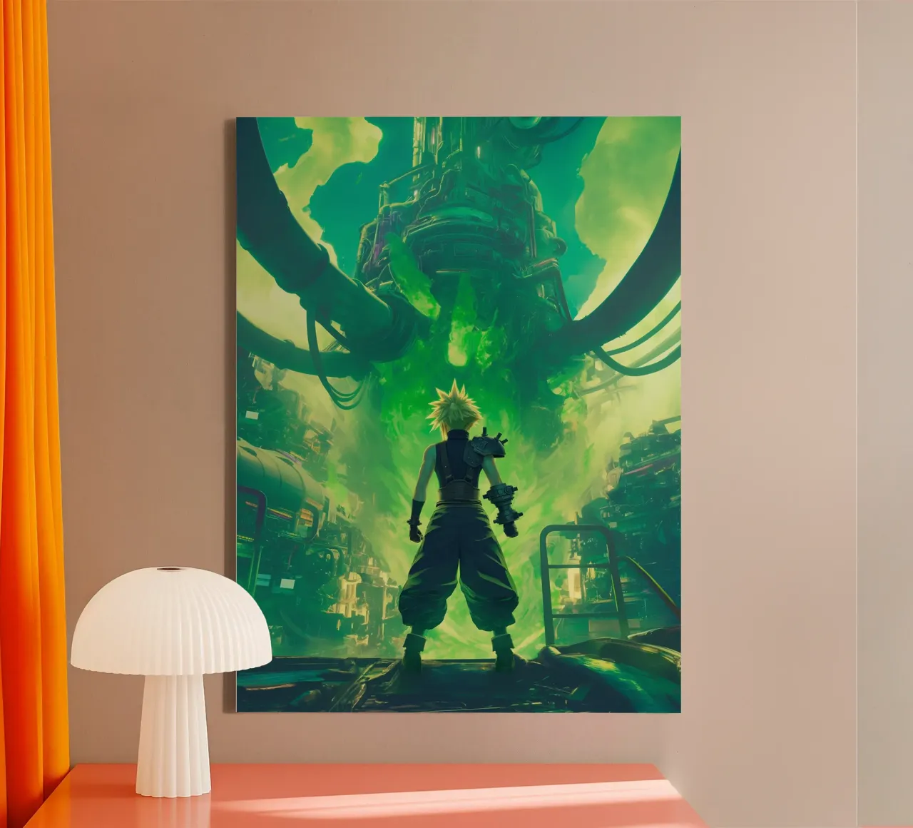 Final Fantasy canvas met Baklijst van Fleur de Lys