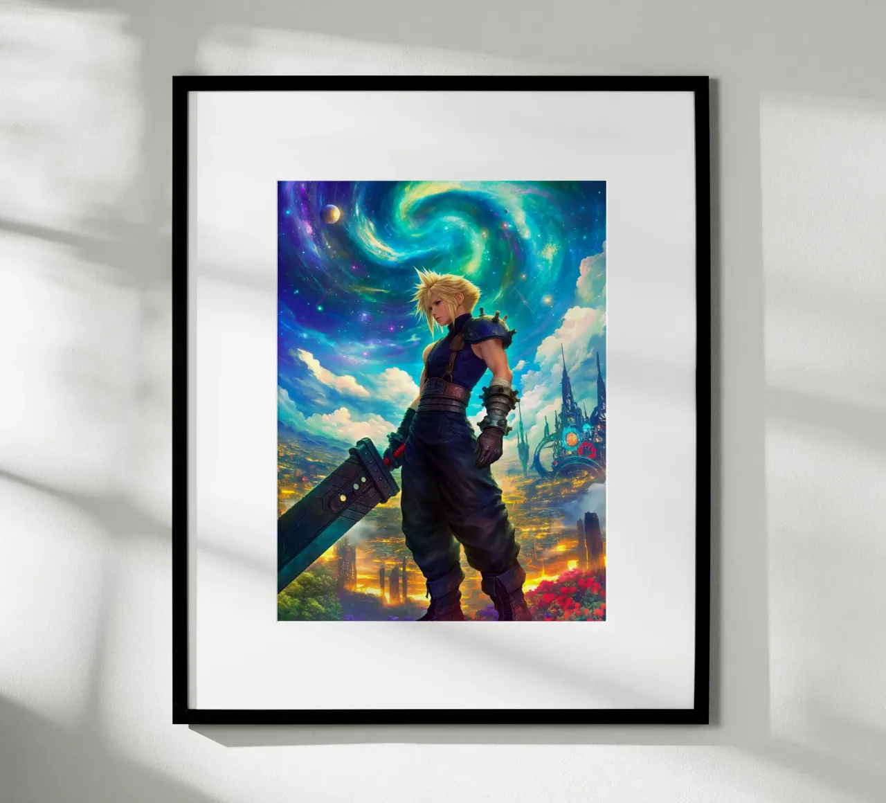 Fantasia Finale poster con telaio in legno da Fleur de Lys