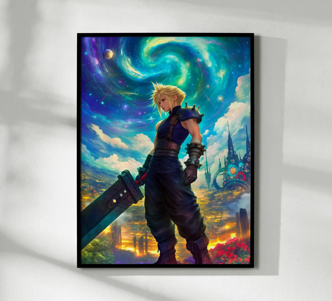 Fantasia Finale poster con telaio in legno da Fleur de Lys