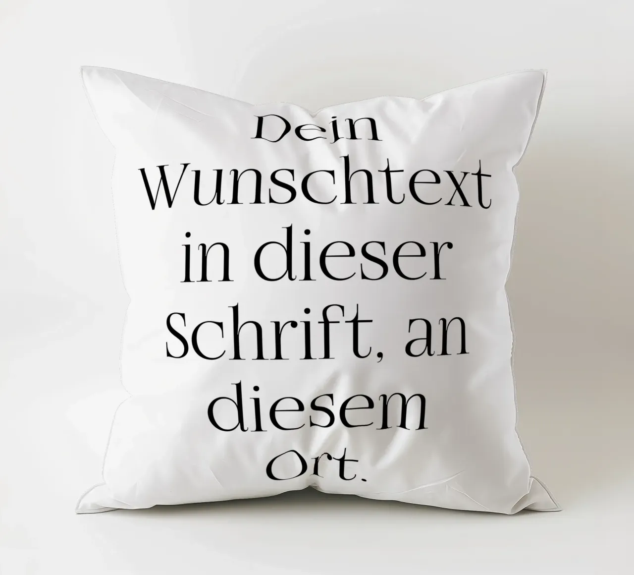 Wunschtext in schwarz weiß cojín de WORTSPIEL