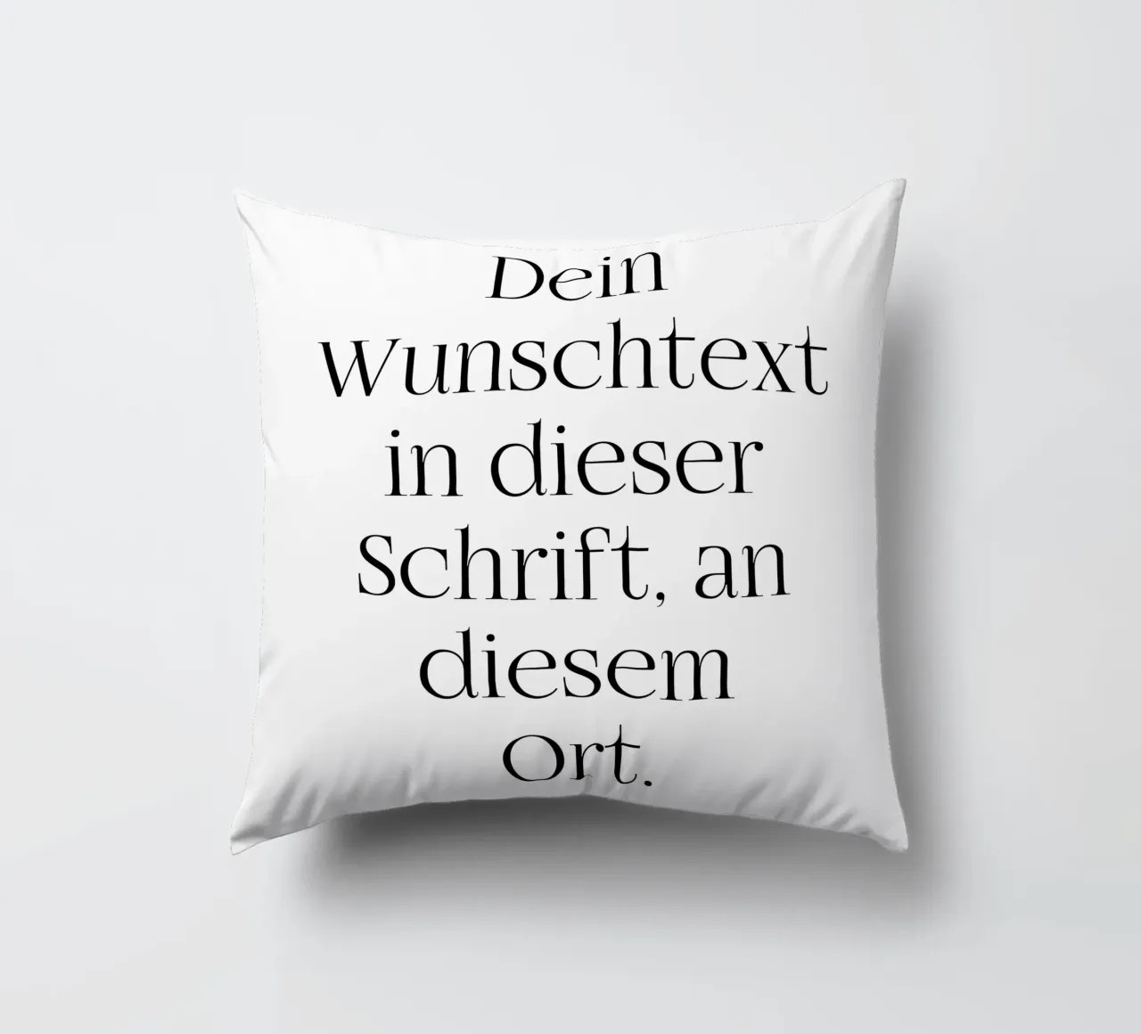 Wunschtext in schwarz weiß cojín de WORTSPIEL