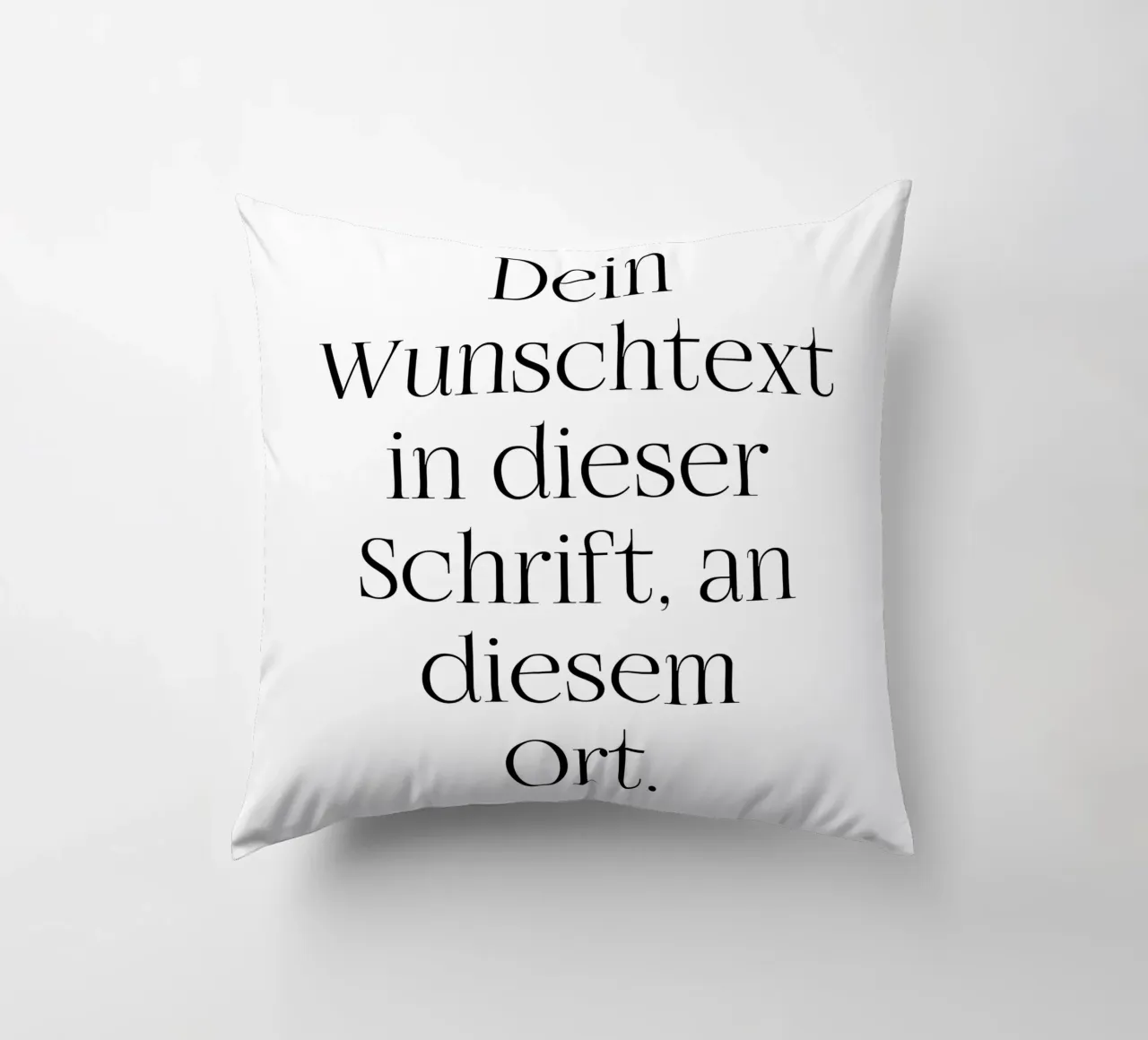 Wunschtext in schwarz weiß cojín de WORTSPIEL