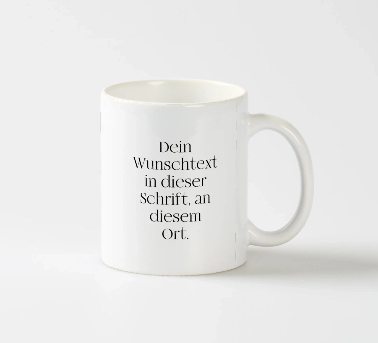 Wunschtext in schwarz weiß tazza in ceramica da WORTSPIEL