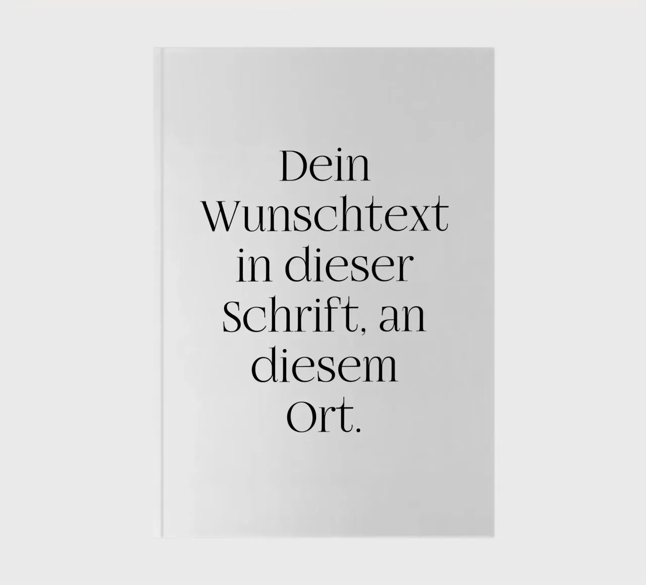 Wunschtext in schwarz weiß notebook by WORTSPIEL