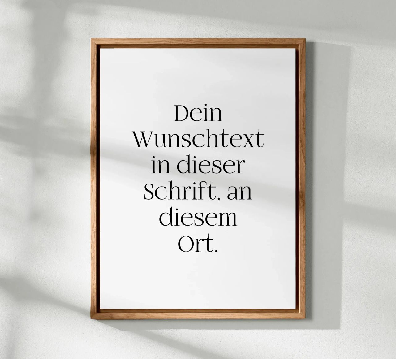 Wunschtext in schwarz weiß alluminio dibond da WORTSPIEL