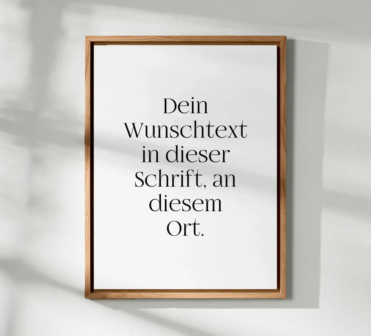 Wunschtext in schwarz weiß alluminio dibond da WORTSPIEL
