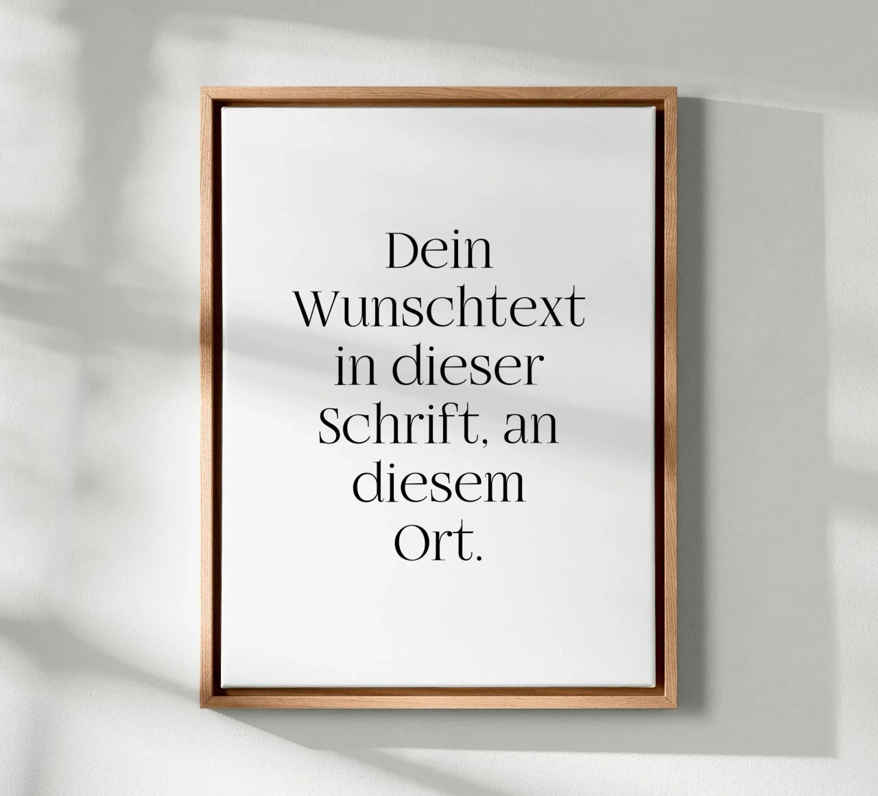 Wunschtext in schwarz weiß canvas by WORTSPIEL