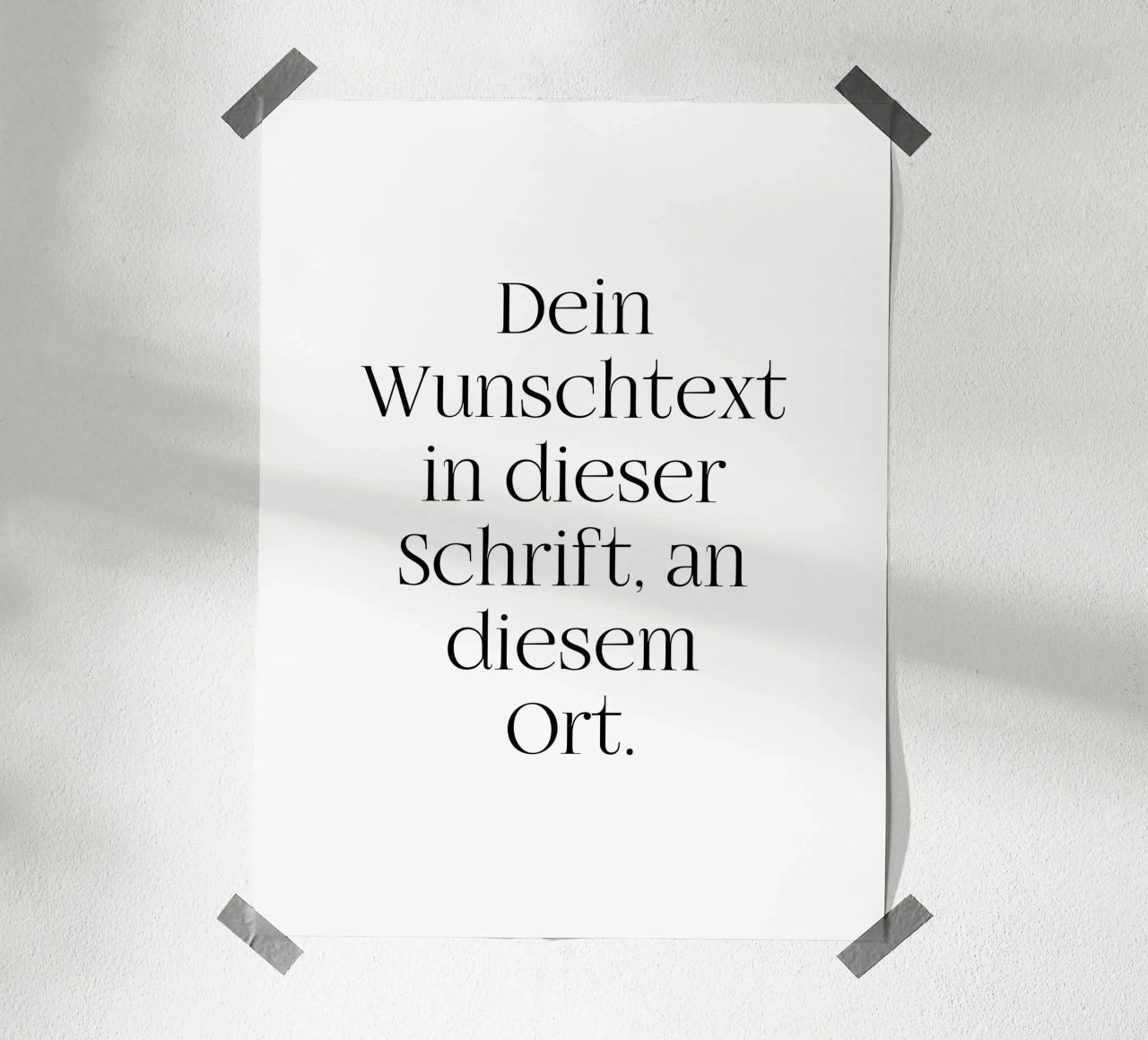 Wunschtext in schwarz weiß poster da WORTSPIEL