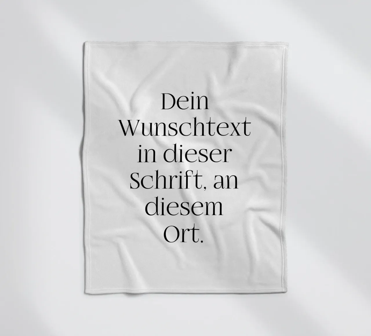 Wunschtext in schwarz weiß coperta in pile da WORTSPIEL