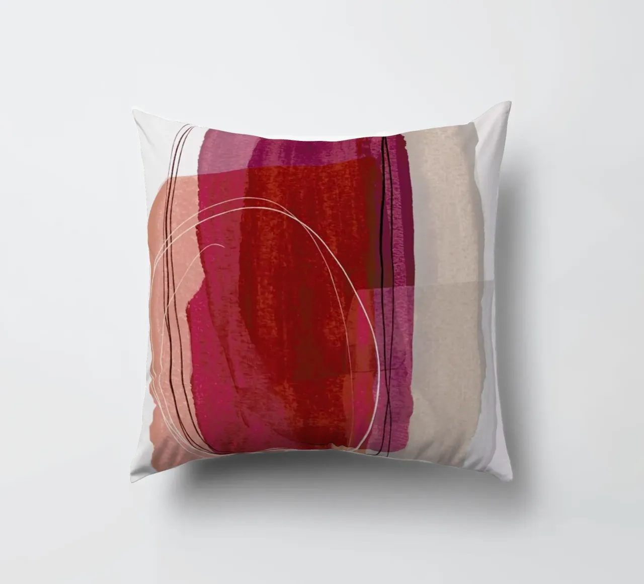 Abstract Brush Strokes 48 cuscino da Mareike Böhmer