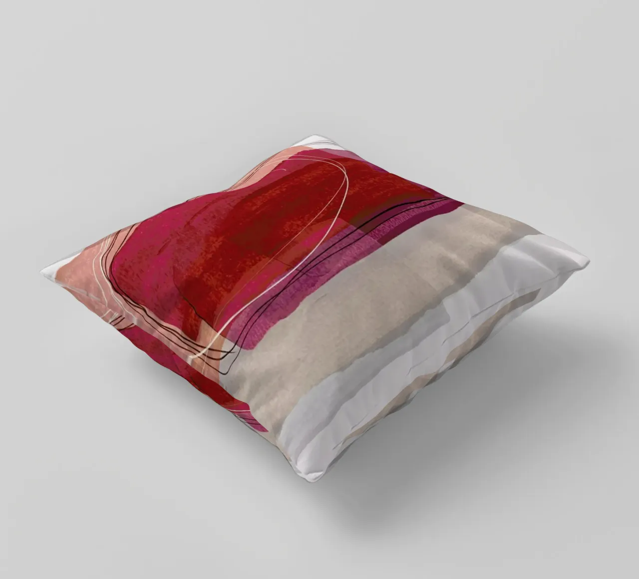 Abstract Brush Strokes 48 cuscino da Mareike Böhmer