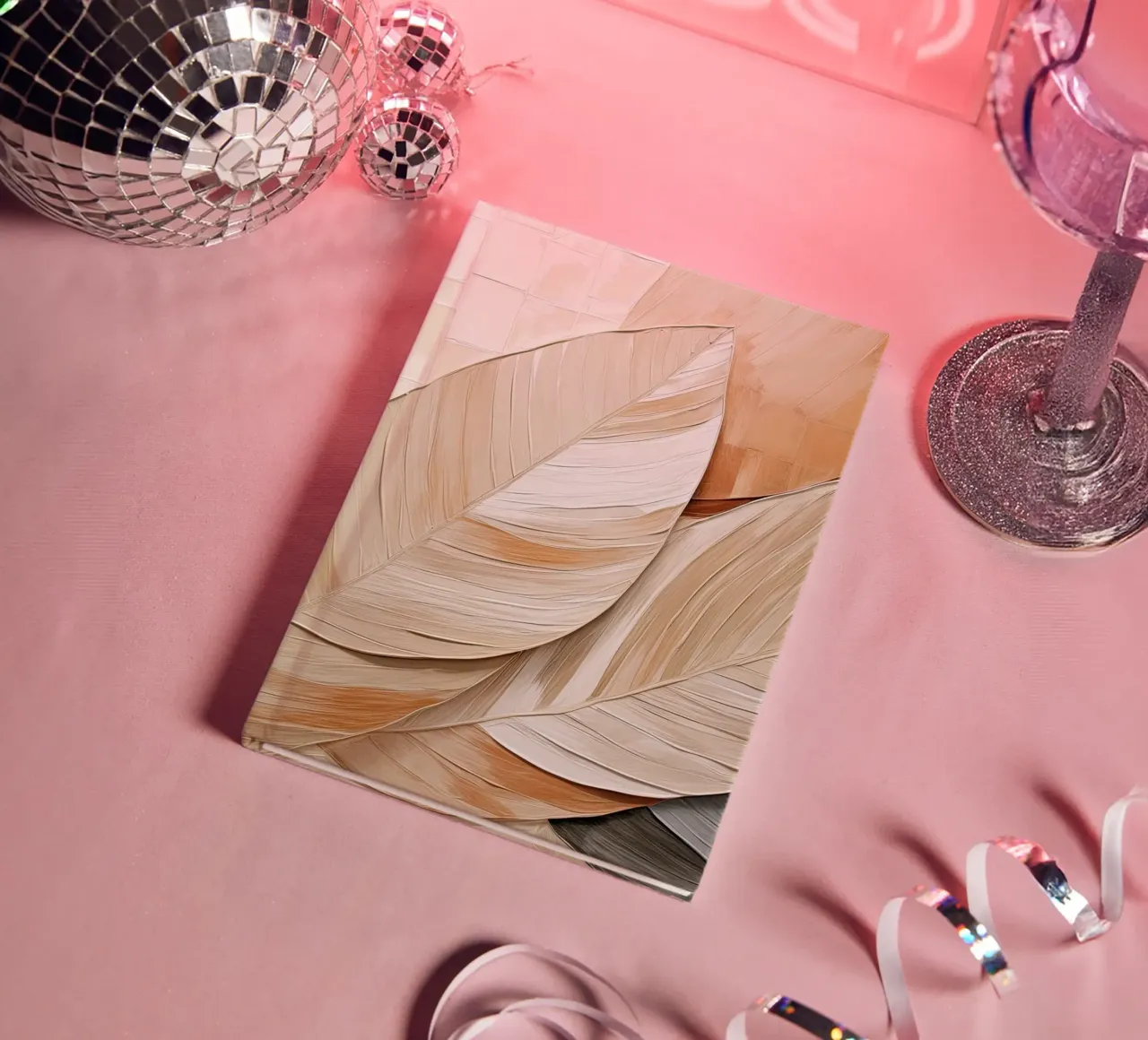 Abstract feathers notebook by Imagine