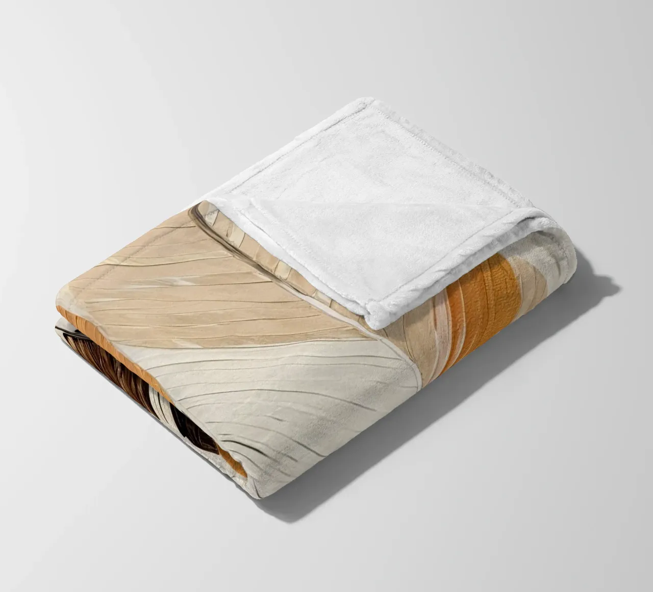 Piume astratte nei colori della sabbia coperta in pile da Imagine