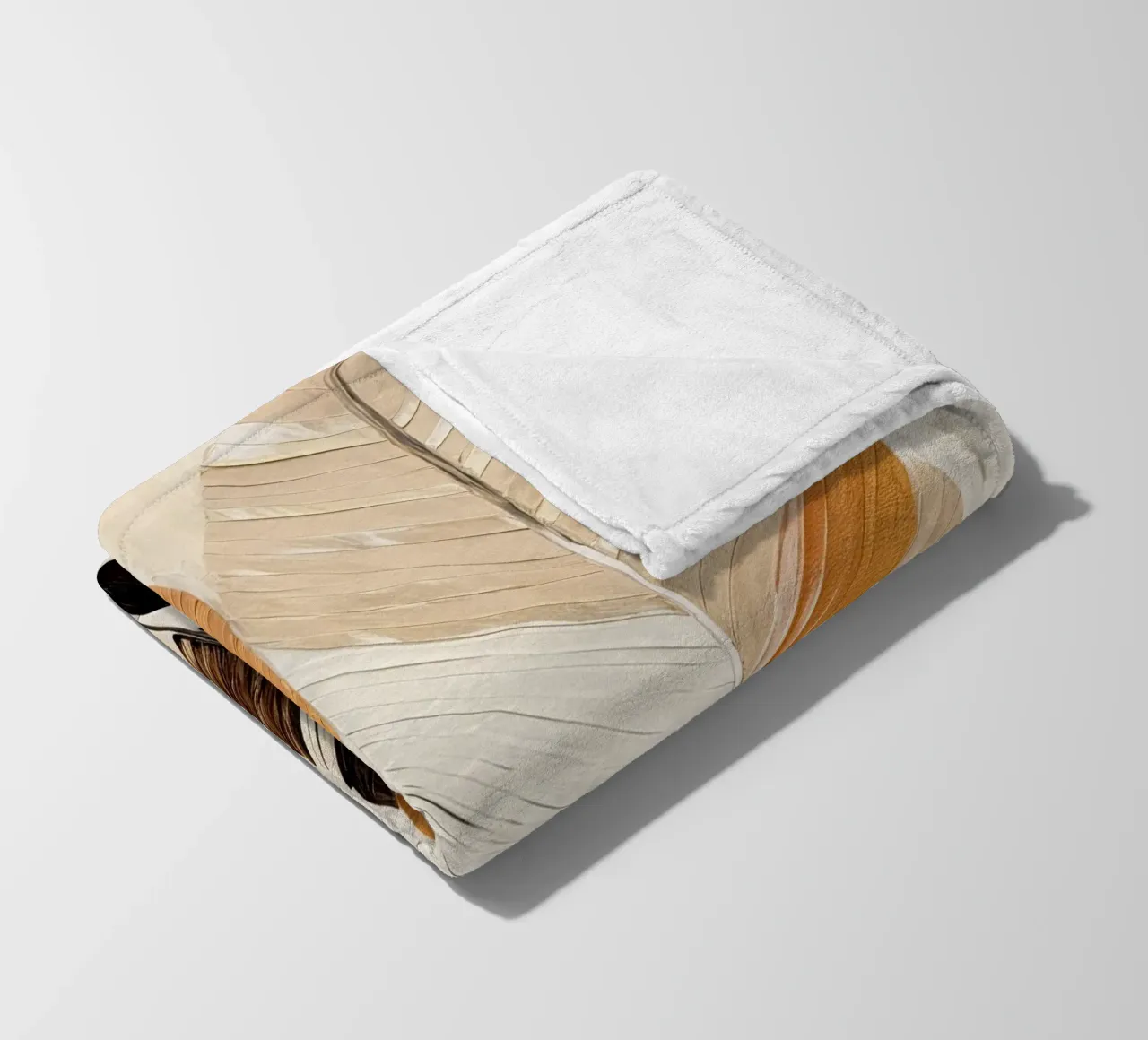 Piume astratte nei colori della sabbia coperta in pile da Imagine