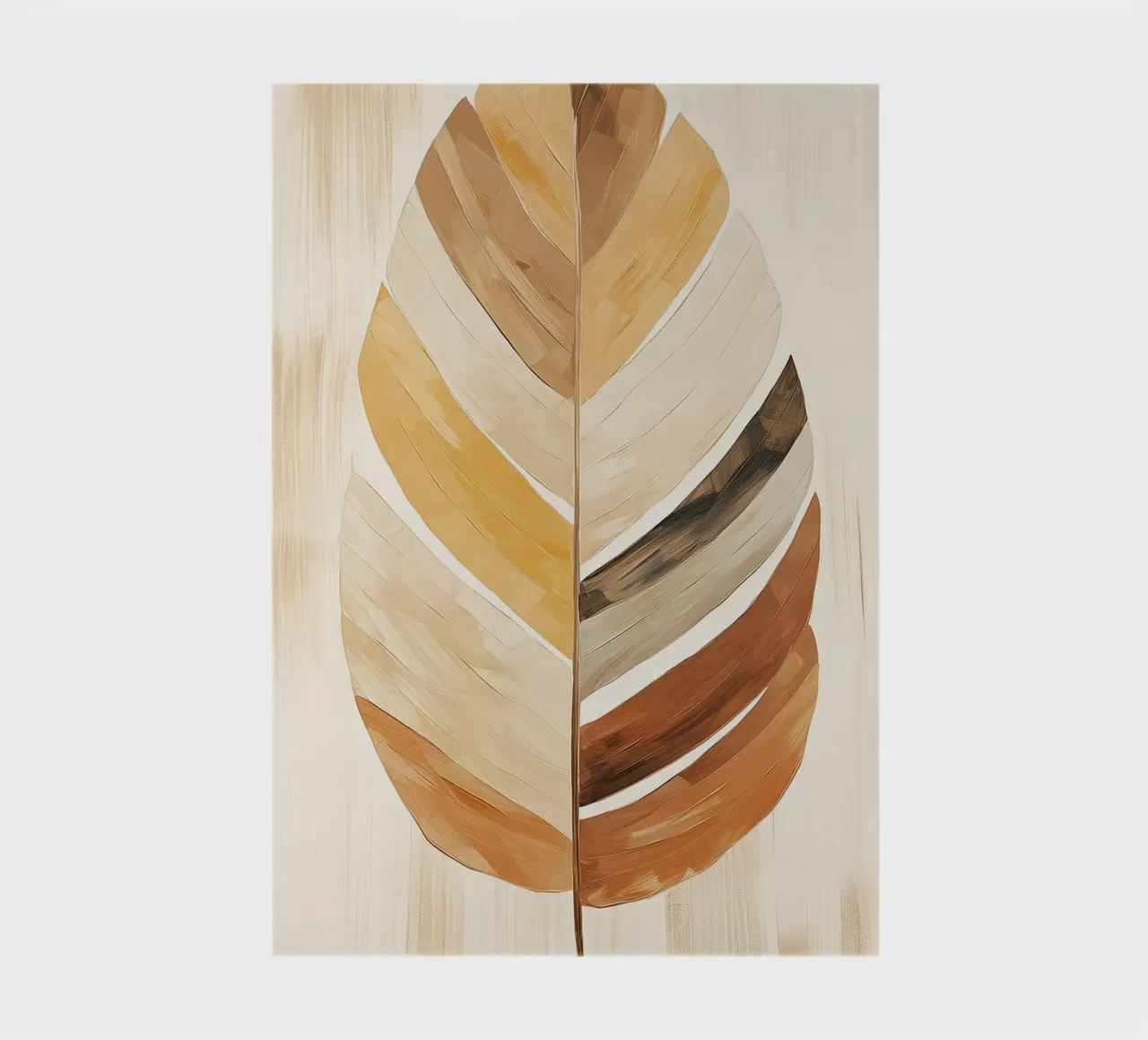Feathers abstract in sand colours notebook by Imagine
