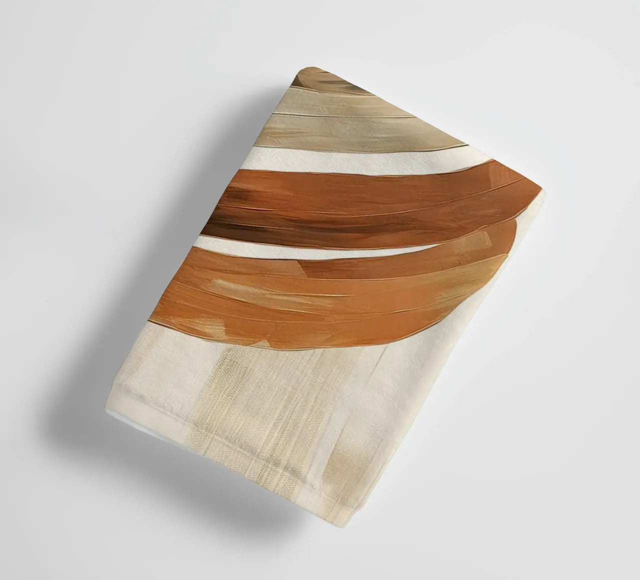 Feathers abstract in sand colours towel by Imagine
