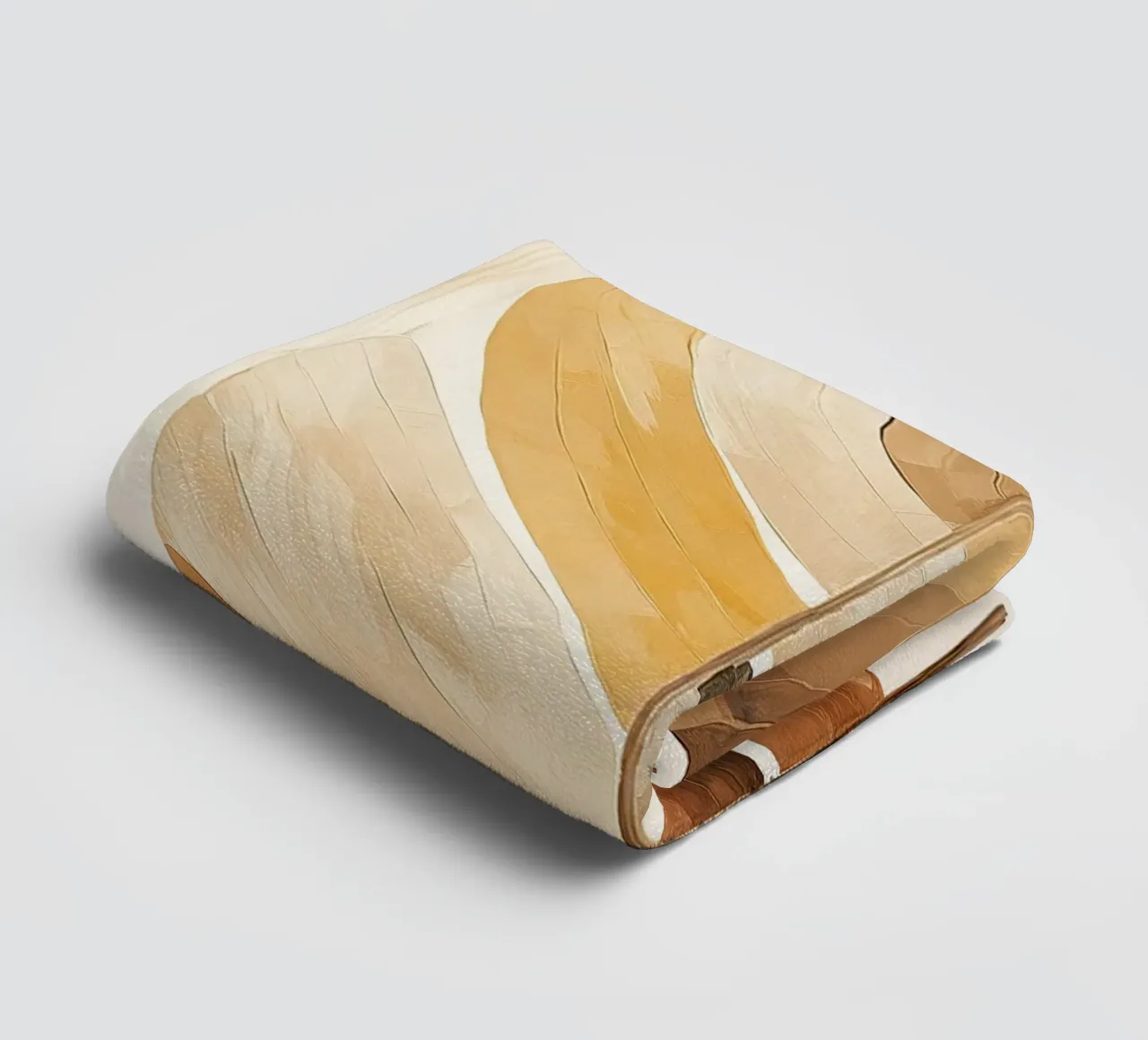Feathers abstract in sand colours towel by Imagine