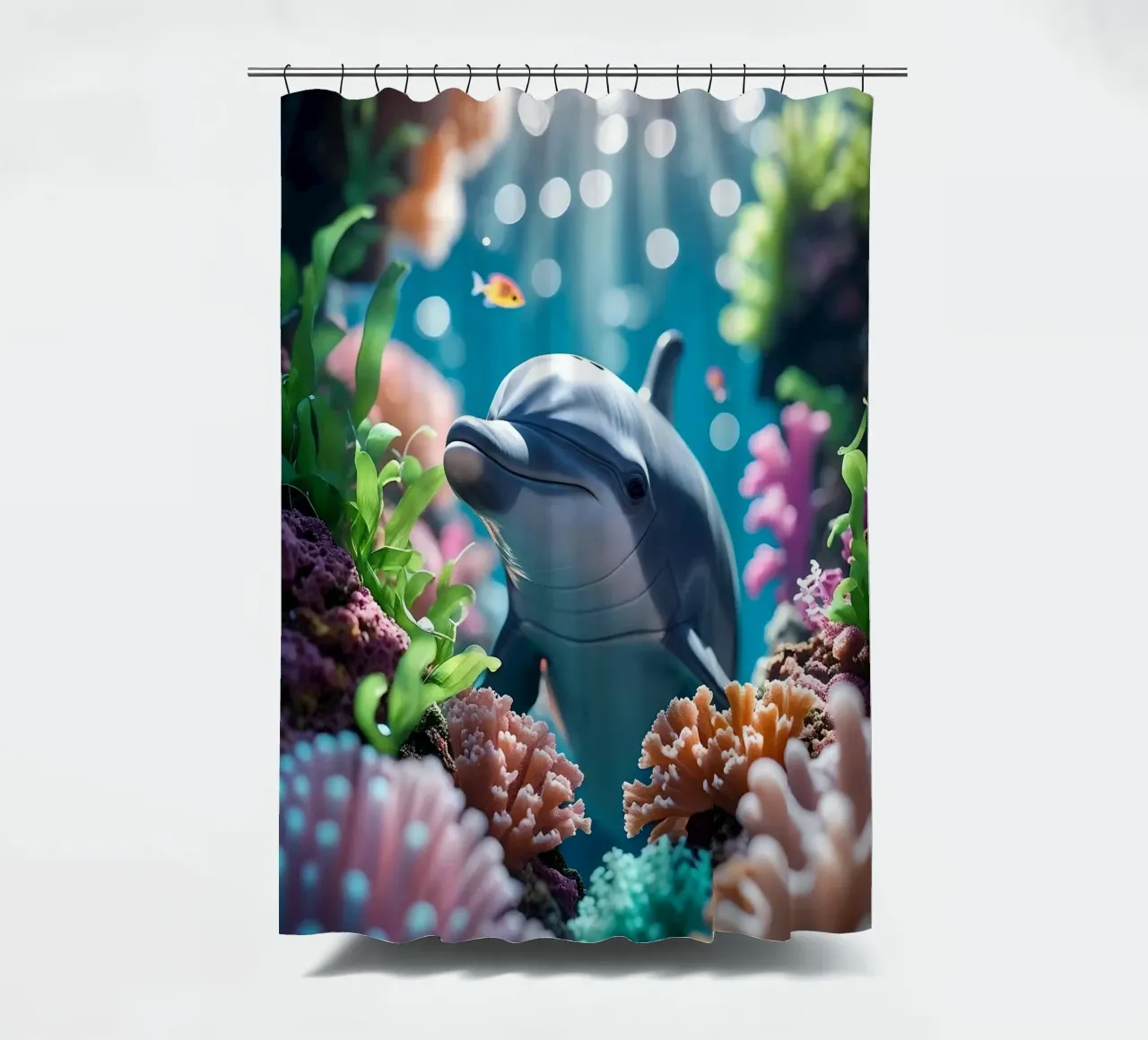 Delfín mular | Alegría entre las olas (2) cortina de baño de Trinkets NL Design Studio