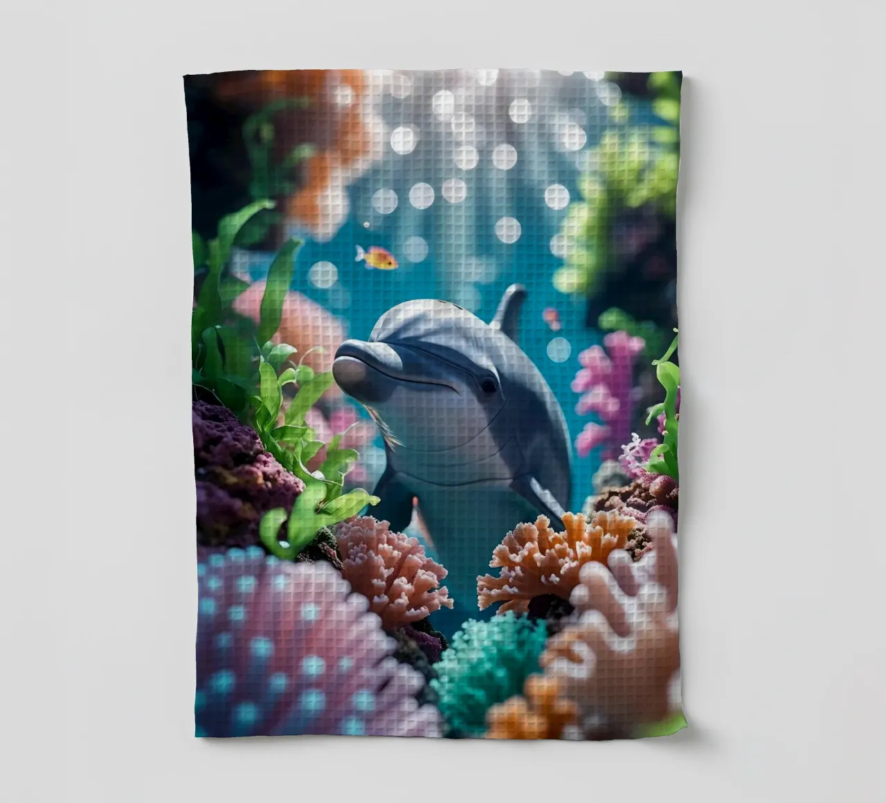 🪸🐬 Tumbler Dolphin | Joy Among the Waves (2) tea towel by Trinkets NL Design Studio
