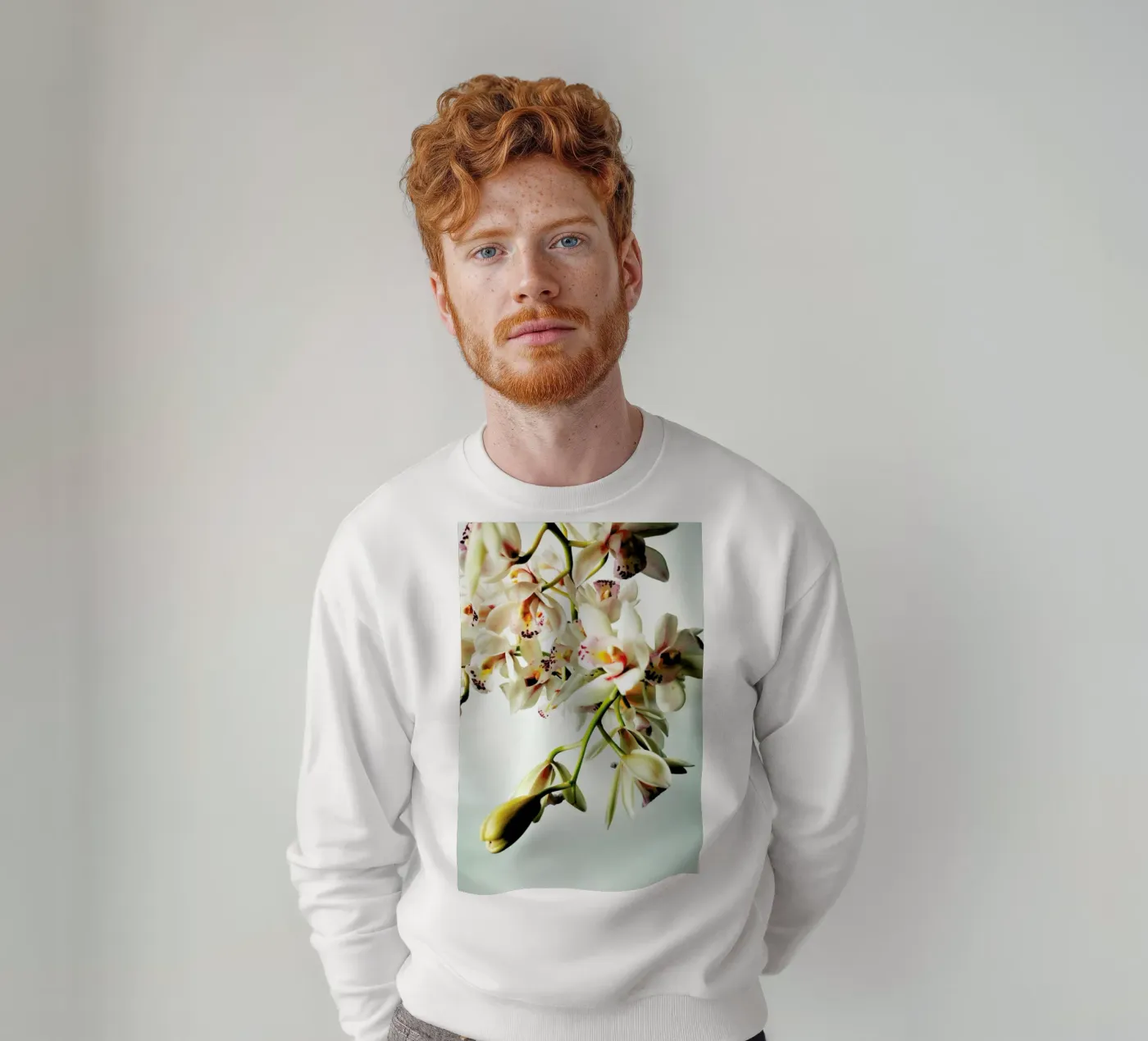 Tiny Orchids sweatshirt by Angelo Cerantola