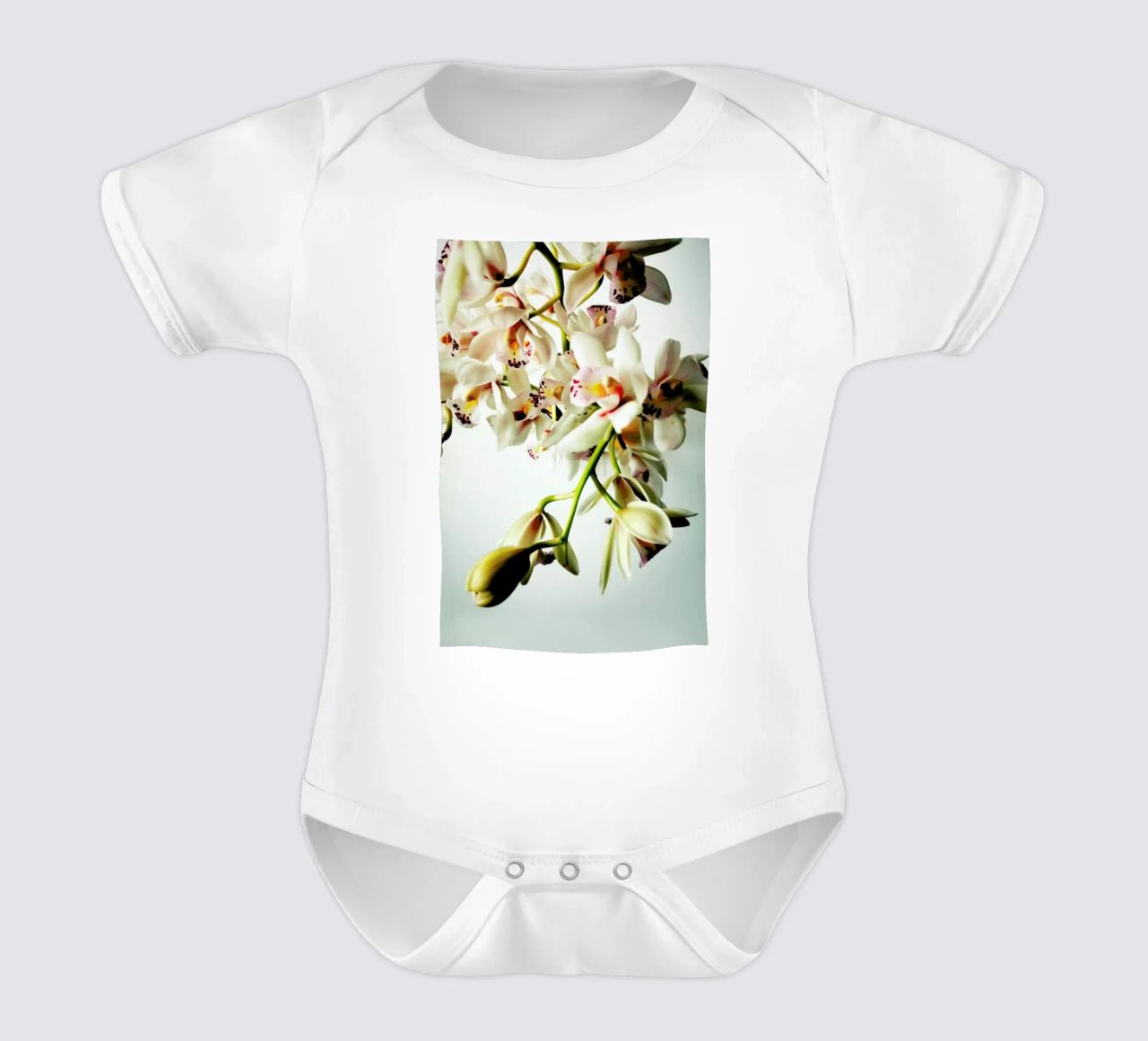 Tiny Orchids body neonato maniche corte da Angelo Cerantola
