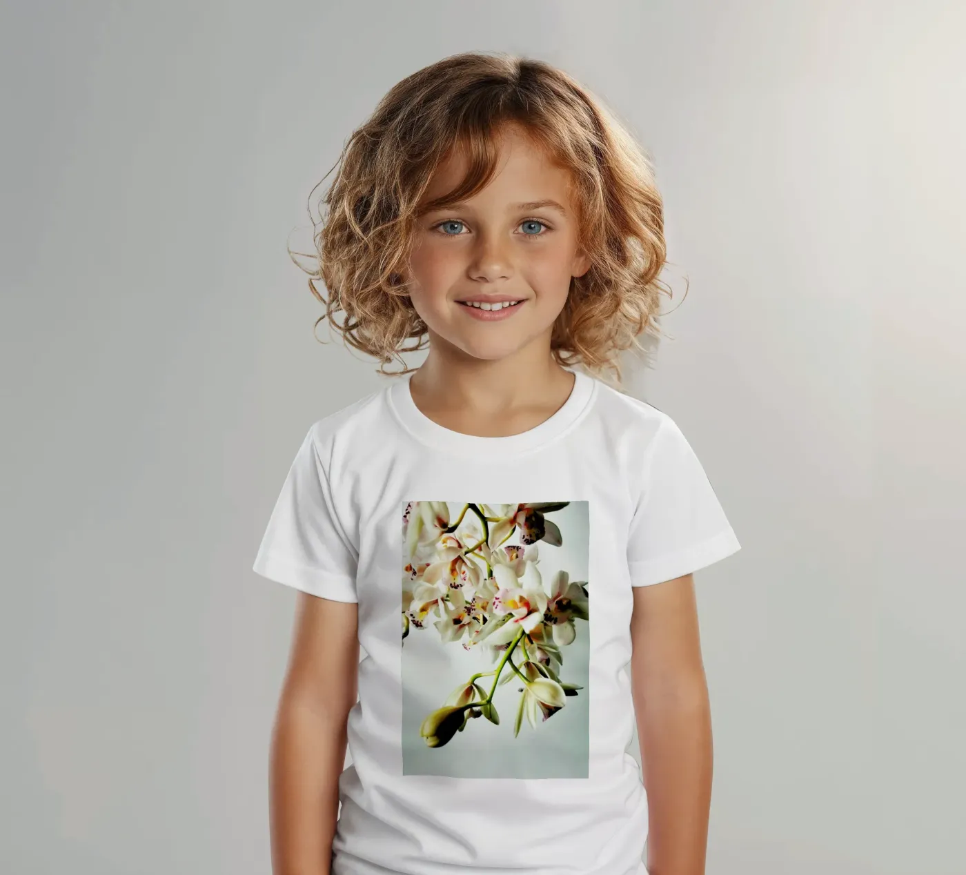 Tiny Orchids kids t-shirt by Angelo Cerantola