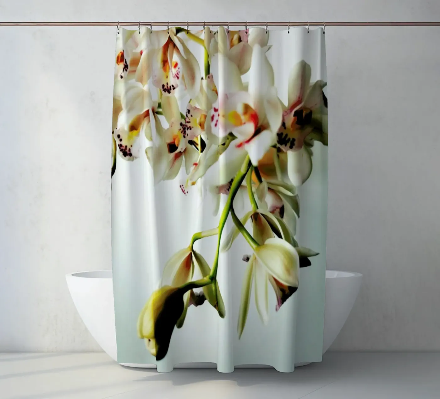 Tiny Orchids douchegordijn van Angelo Cerantola