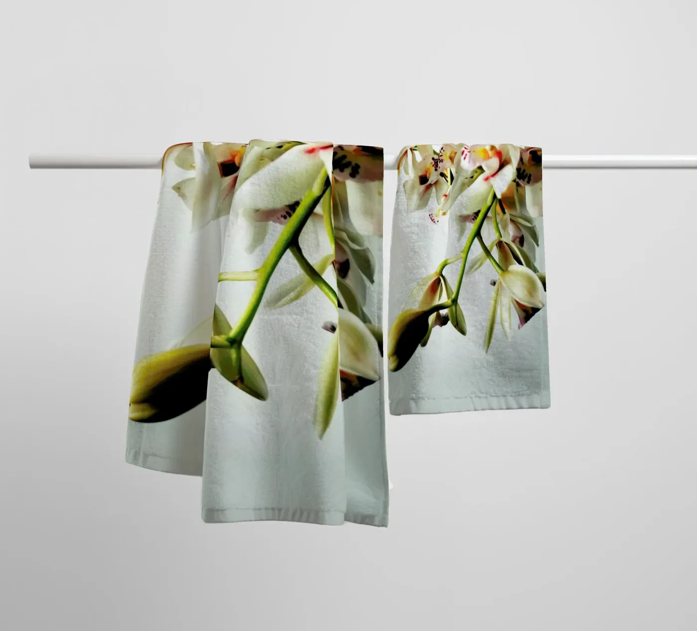 Tiny Orchids towel by Angelo Cerantola