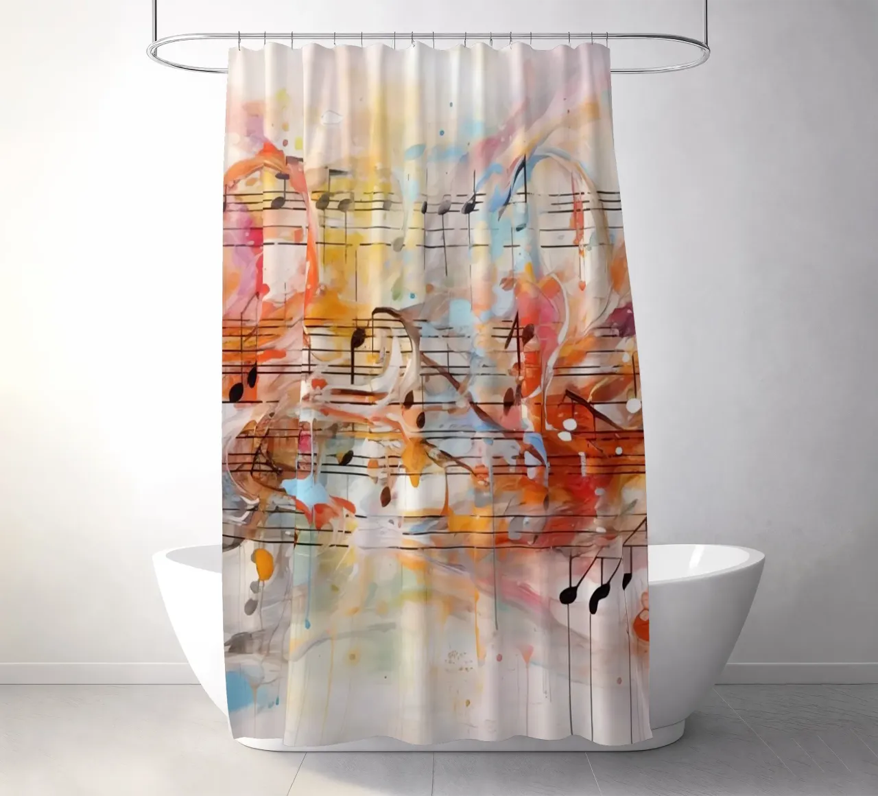 Note musicali tenda da doccia da Imagine