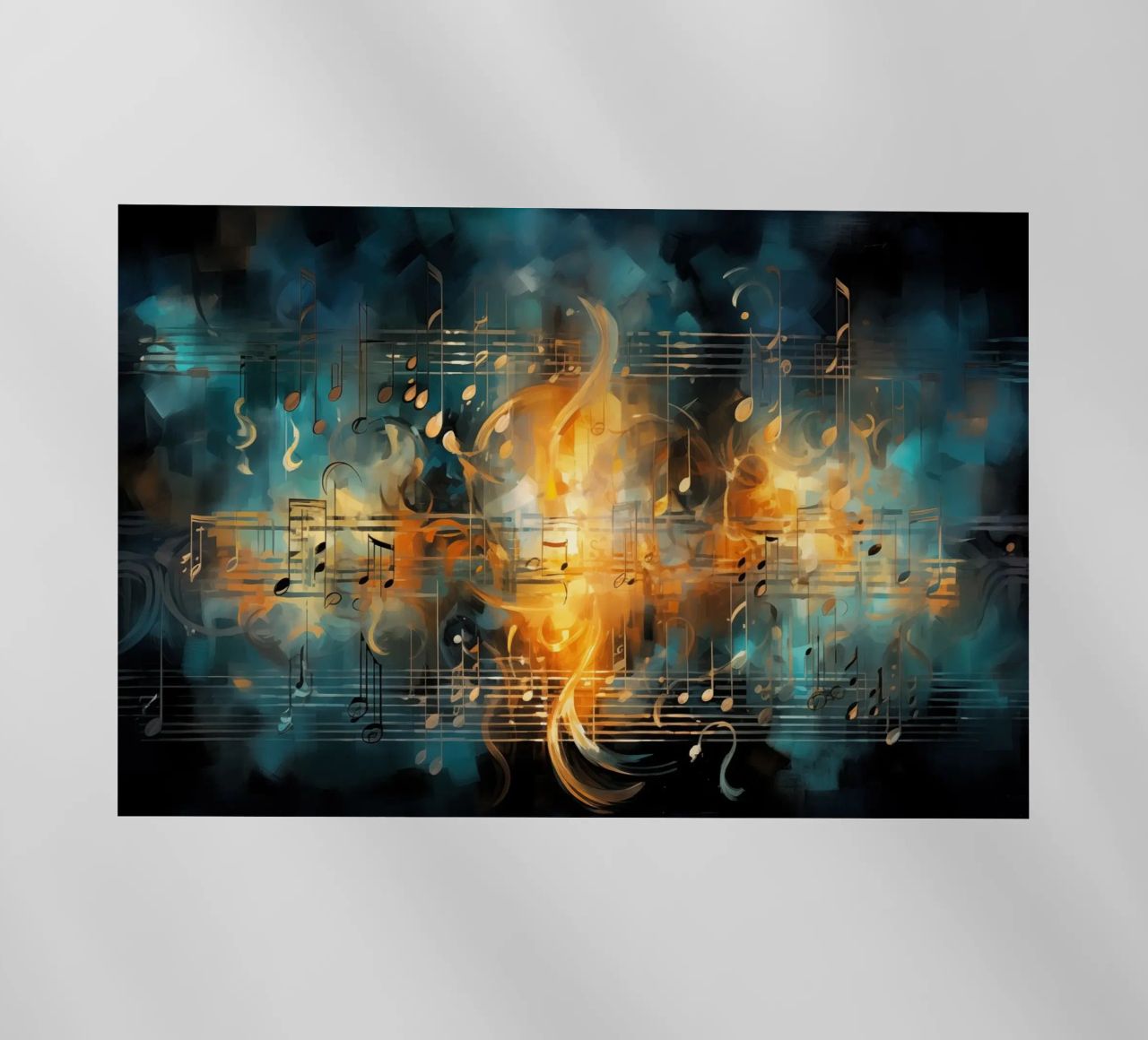 Taccuino musicale astratto pellicola backlit da Imagine