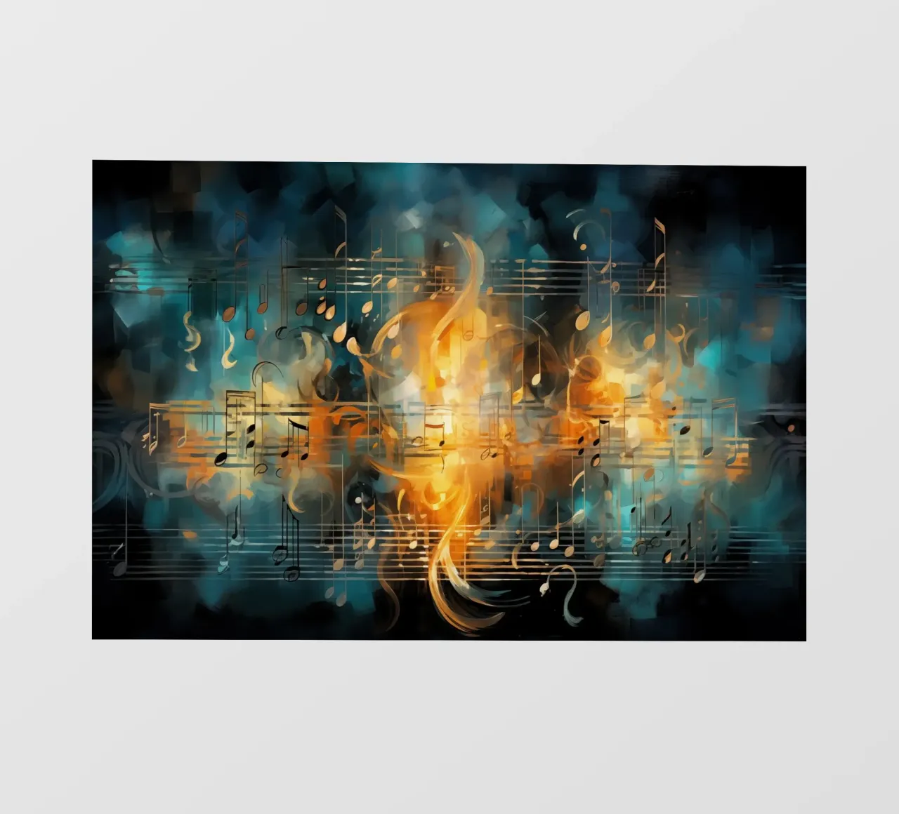 Music notebook abstract backlit film by Imagine