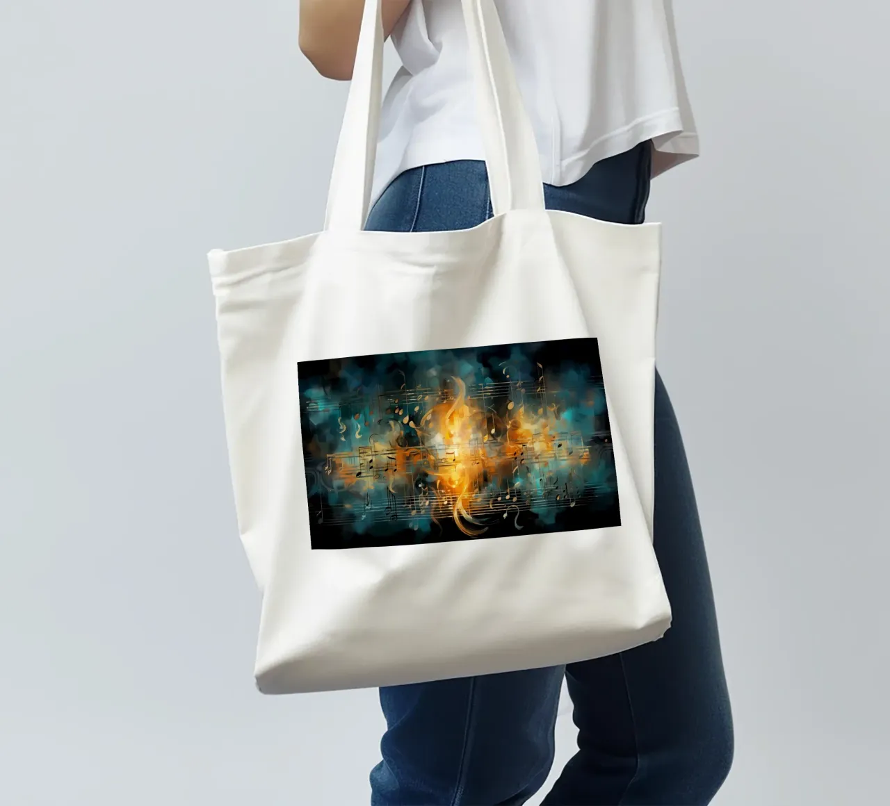 Taccuino musicale astratto borsa in juta da Imagine
