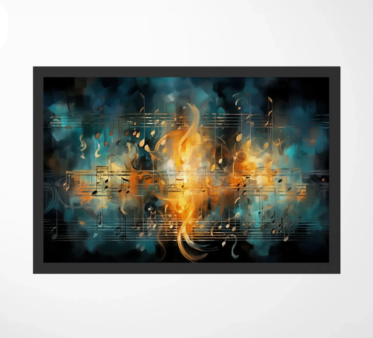 Carnet de musique abstrait paillasson de Imagine