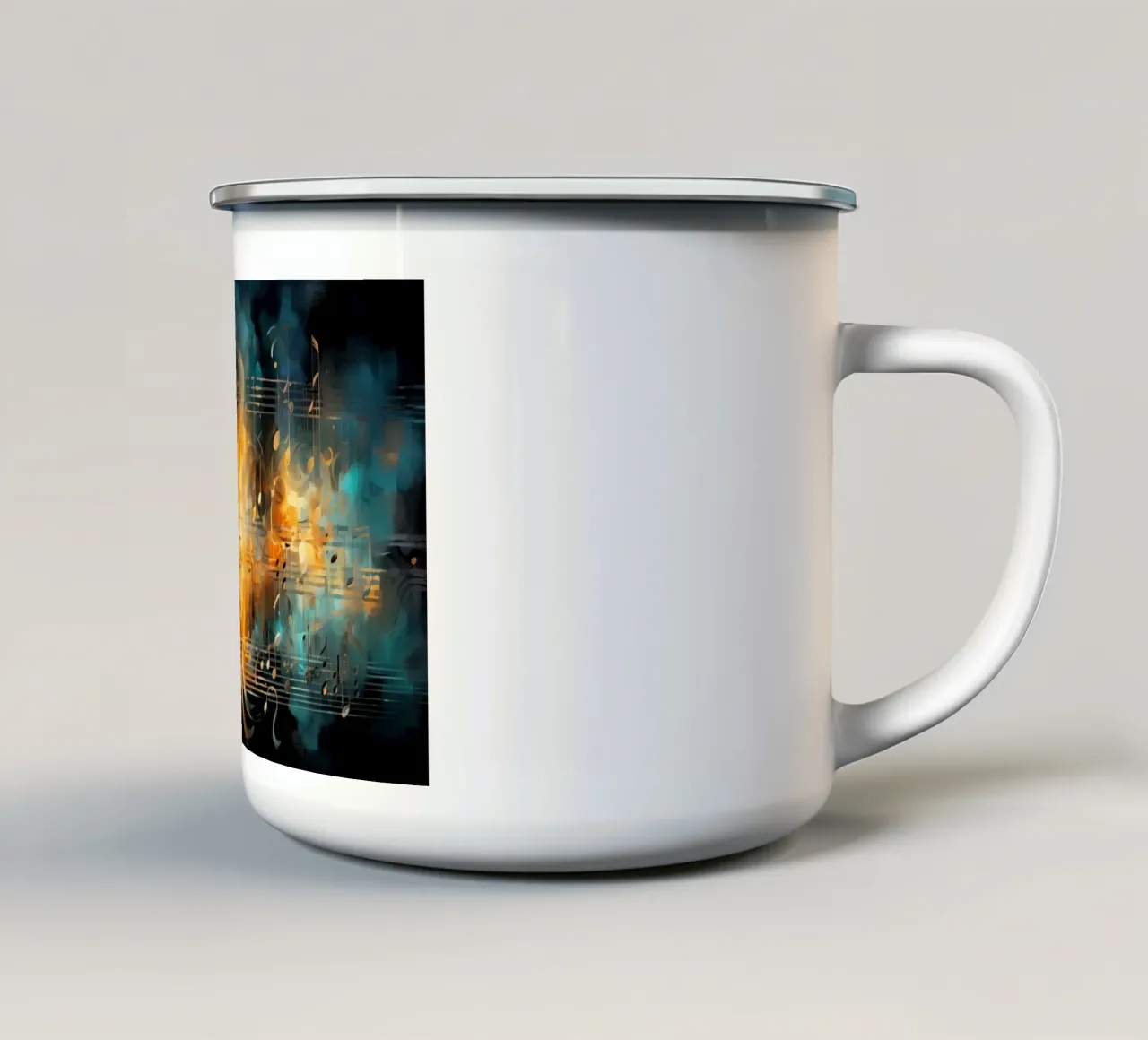 Taccuino musicale astratto tazza in smalto da Imagine
