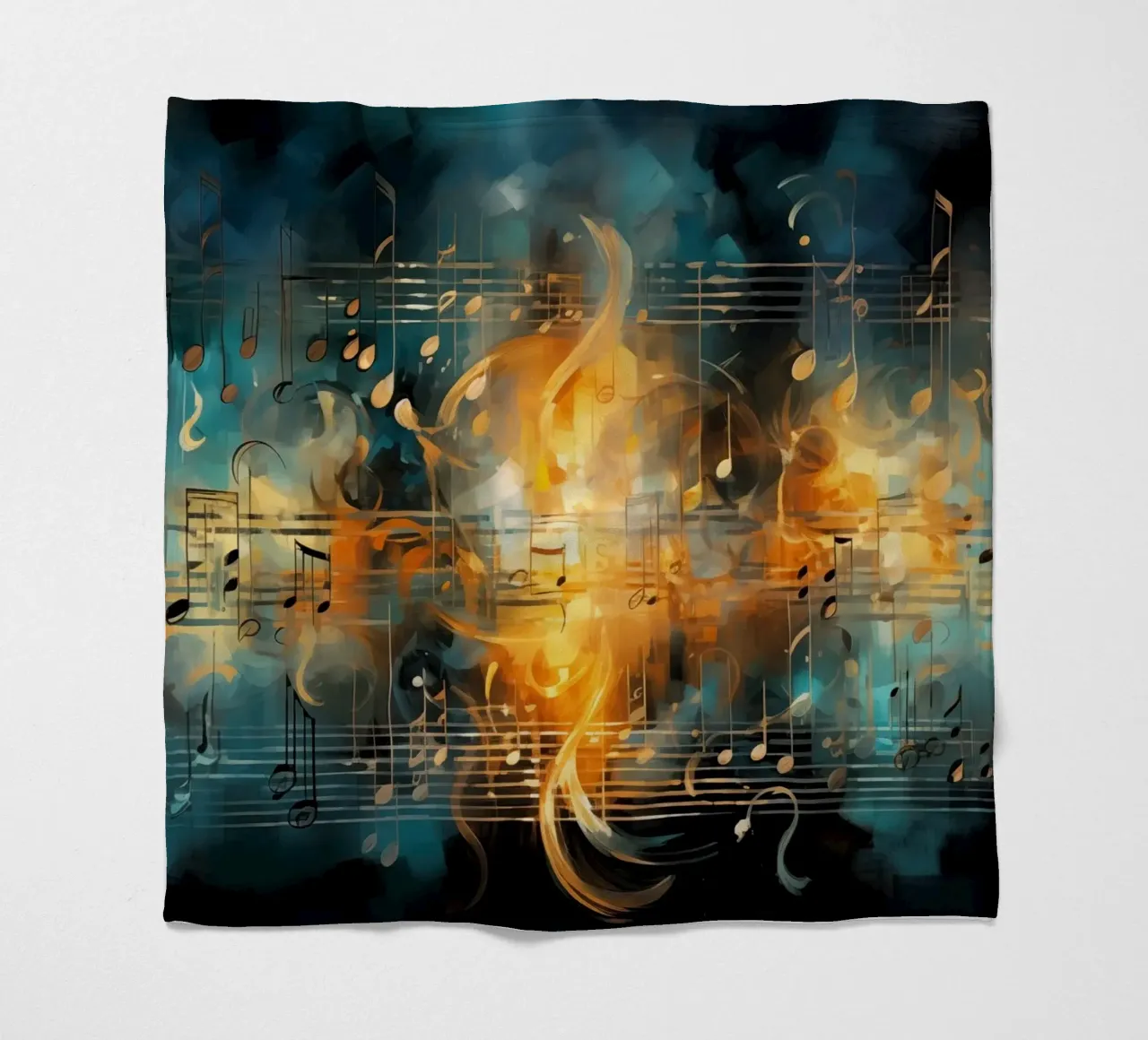 Music notebook abstract fleece blanket by Imagine