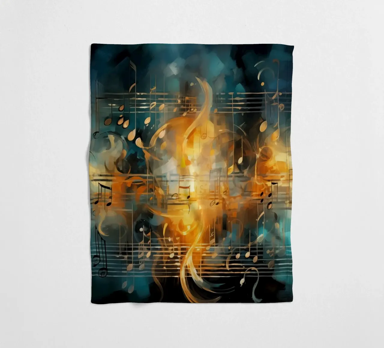 Music notebook abstract fleece blanket by Imagine