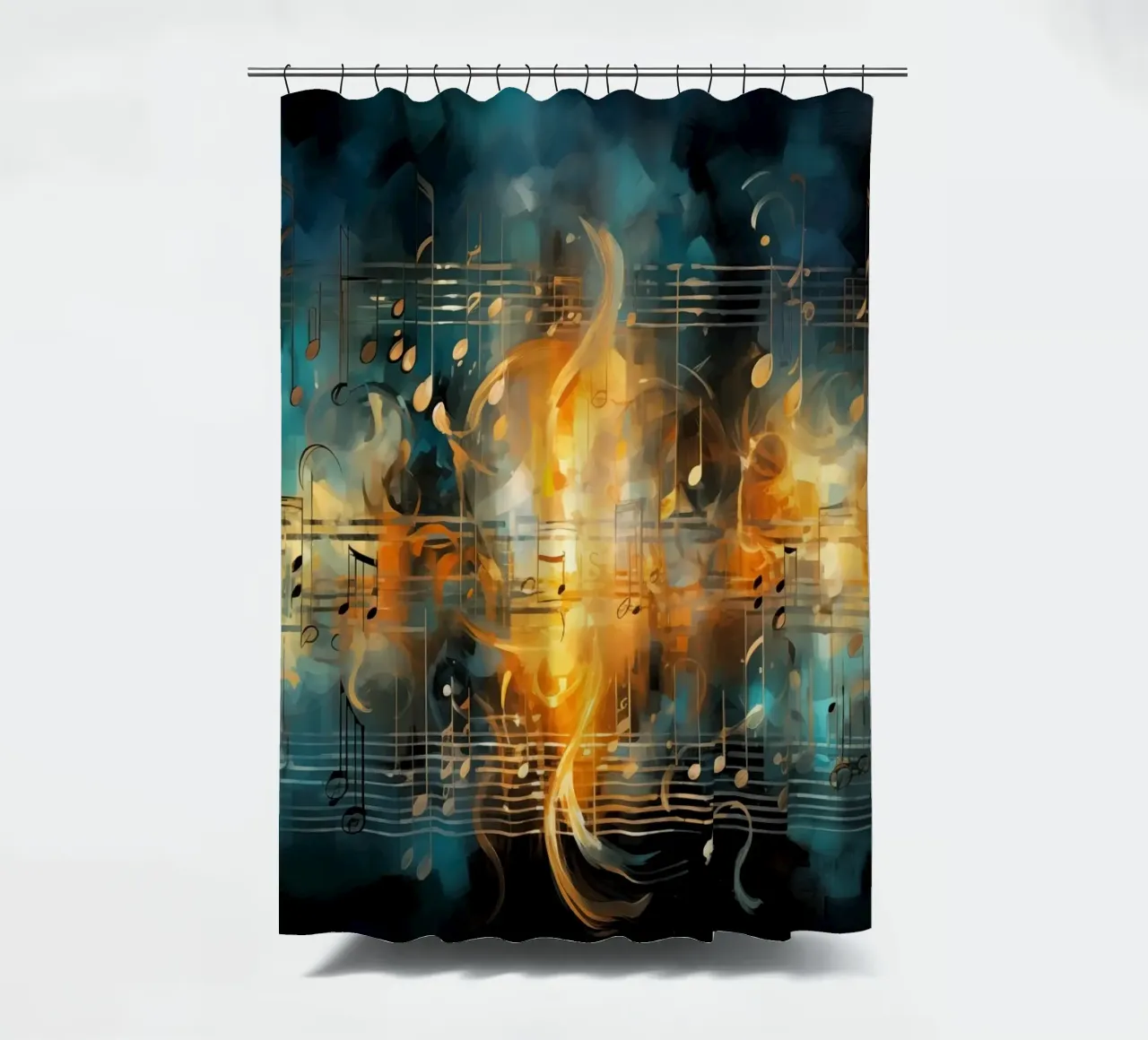 Taccuino musicale astratto tenda da doccia da Imagine