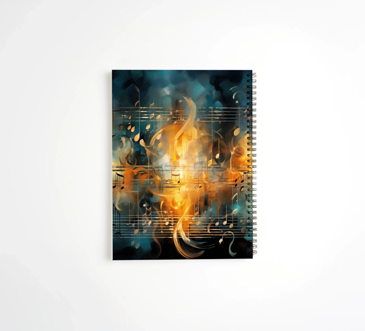Music notebook abstract spiral notebook by Imagine