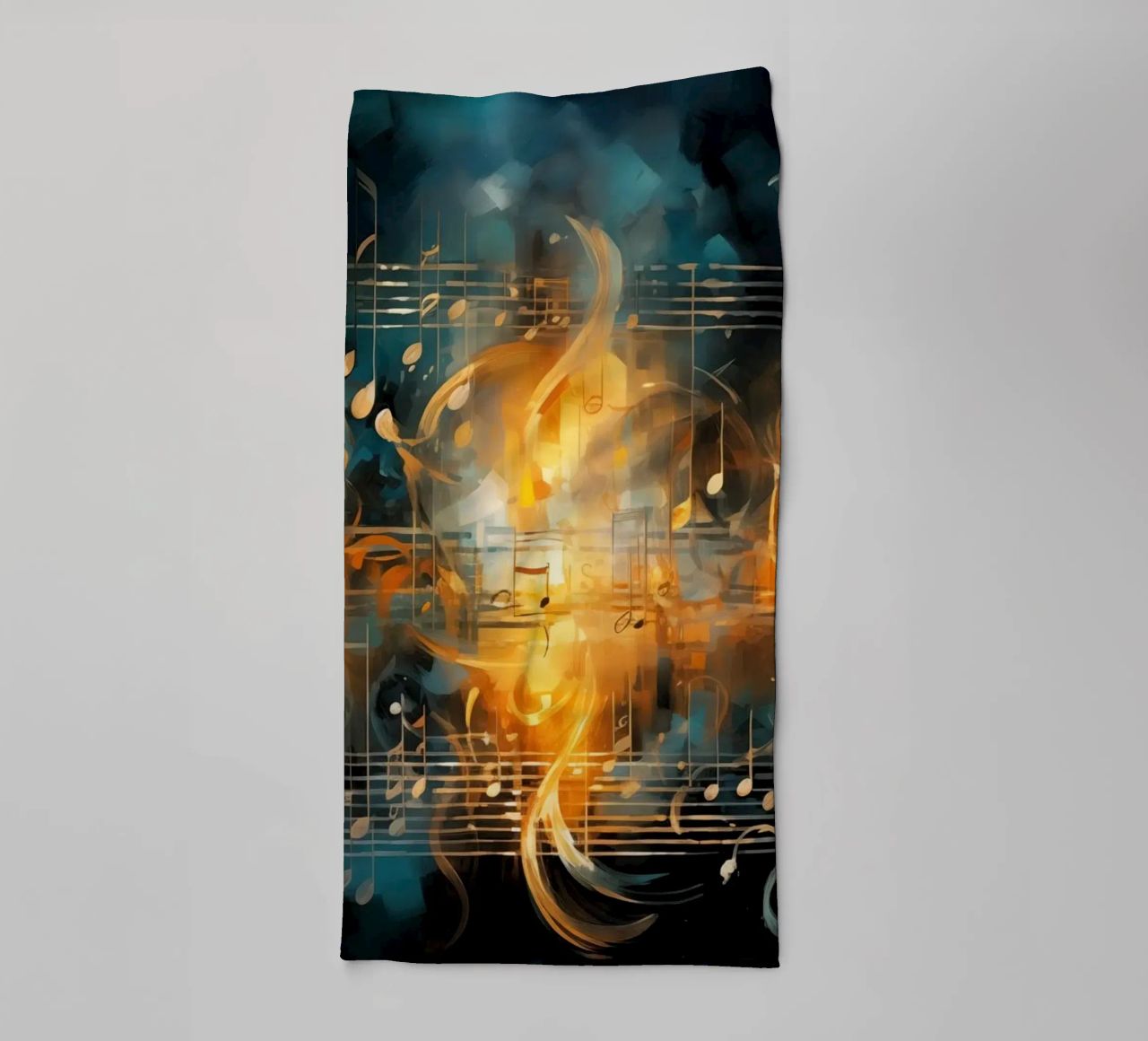 Music notebook abstract towel by Imagine