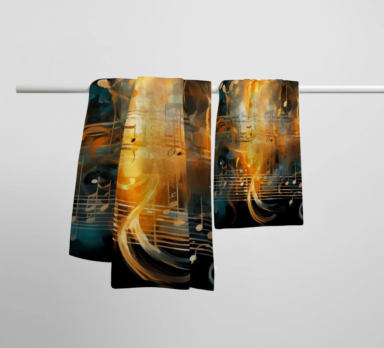 Music notebook abstract towel by Imagine